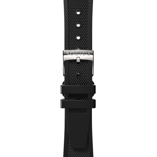 Black Natural Rubber Strap