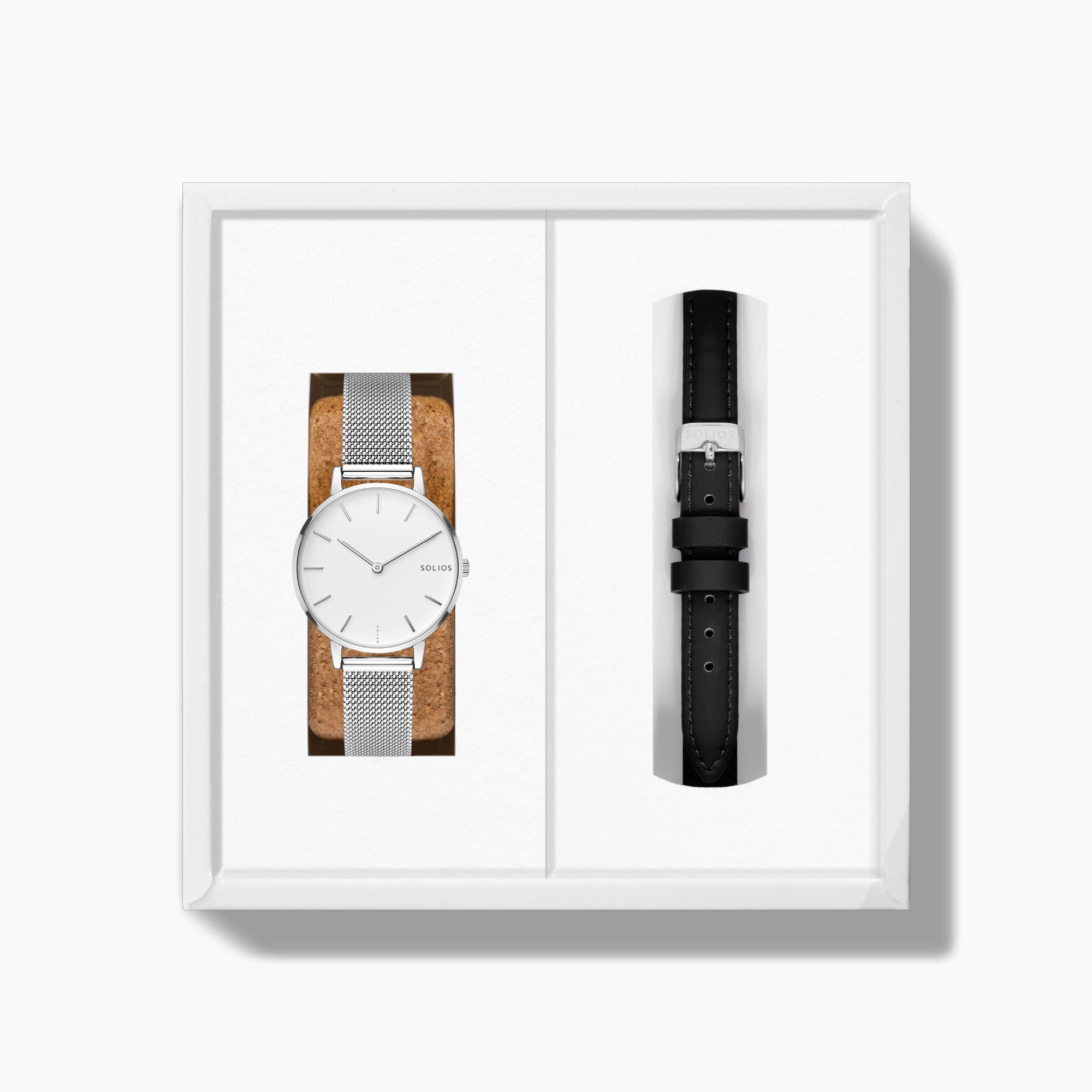 The Solar Mini Bundle | White Dial - Silver Case