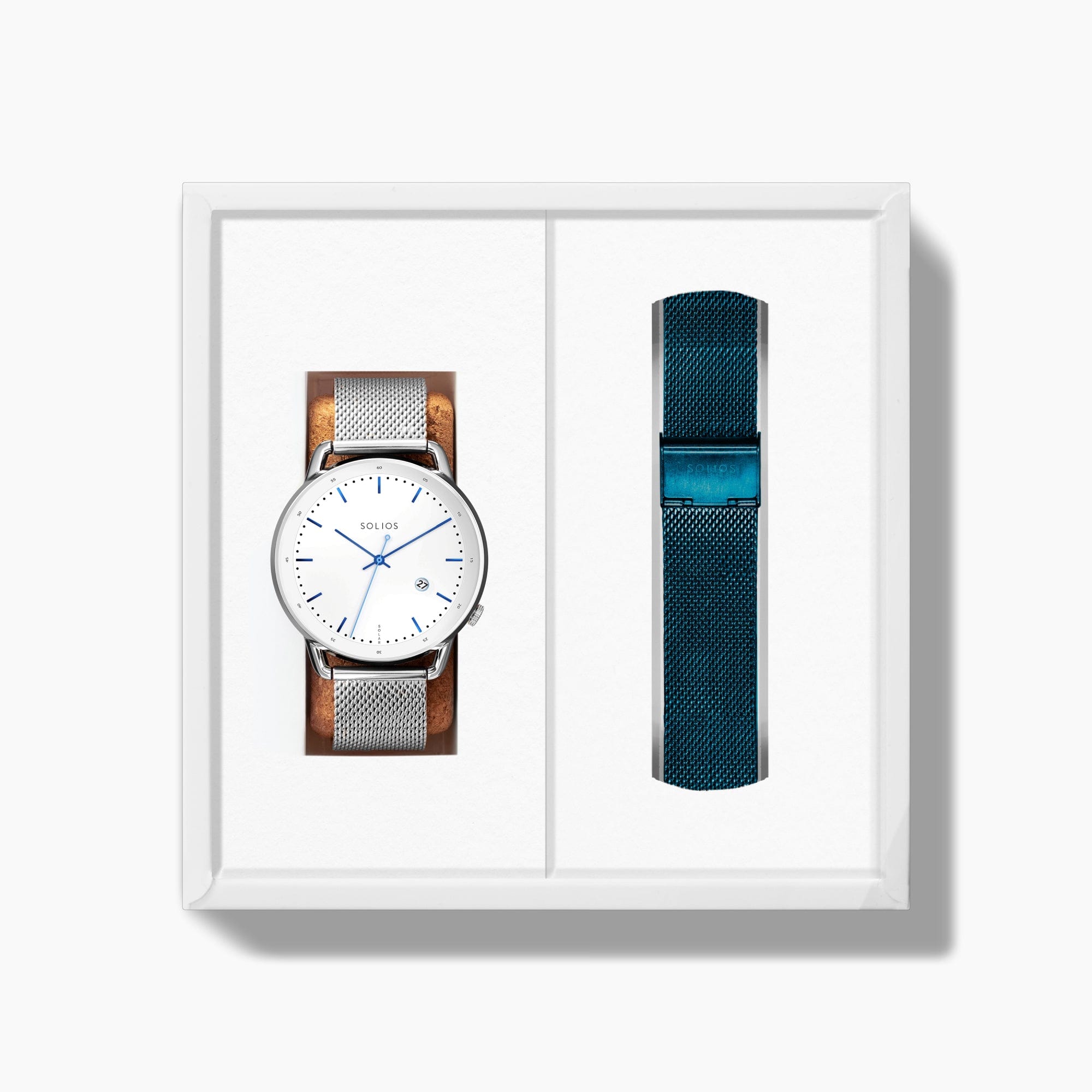 The Solar Curve Bundle | White Dial - Silver Case