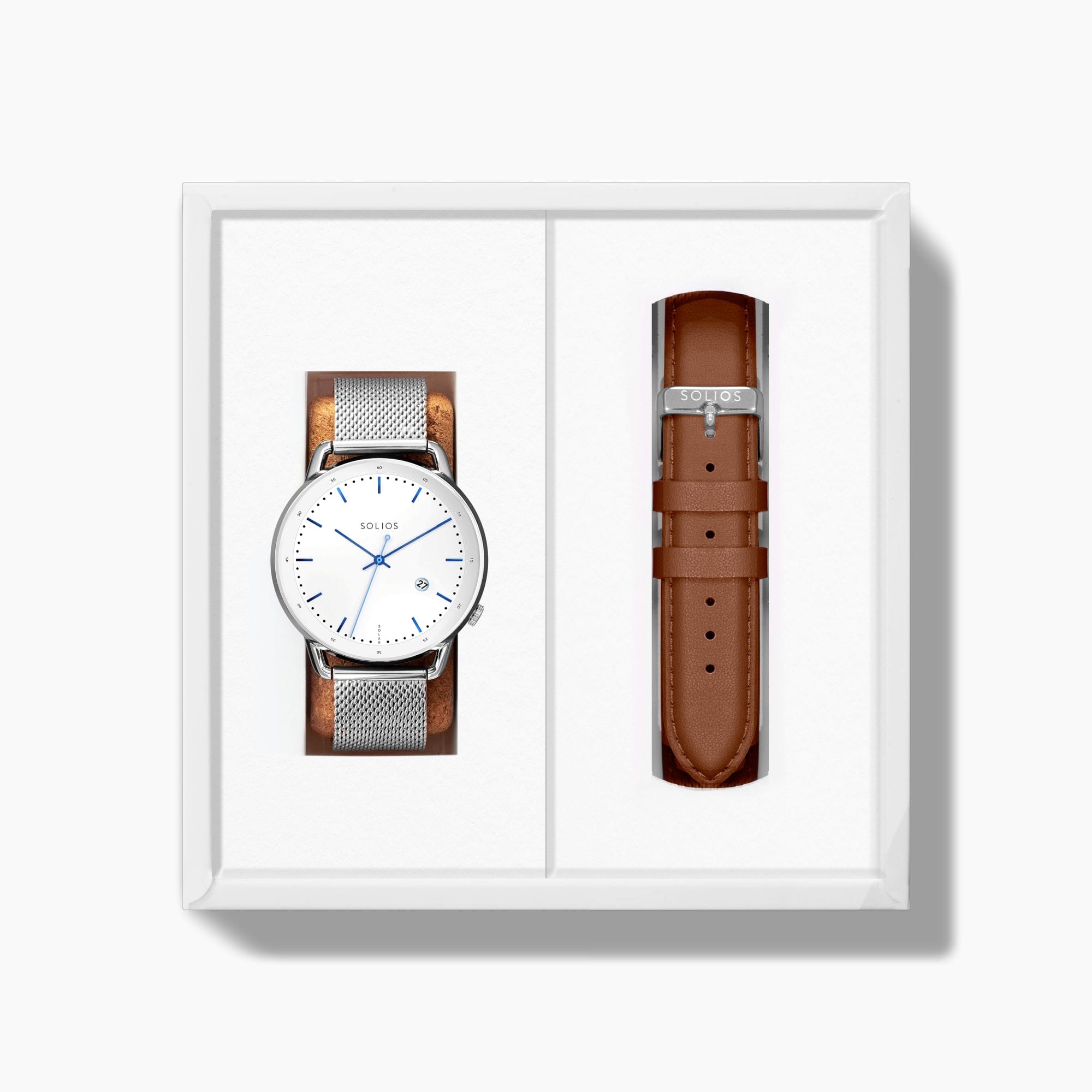 The Solar Curve Bundle | White Dial - Silver Case