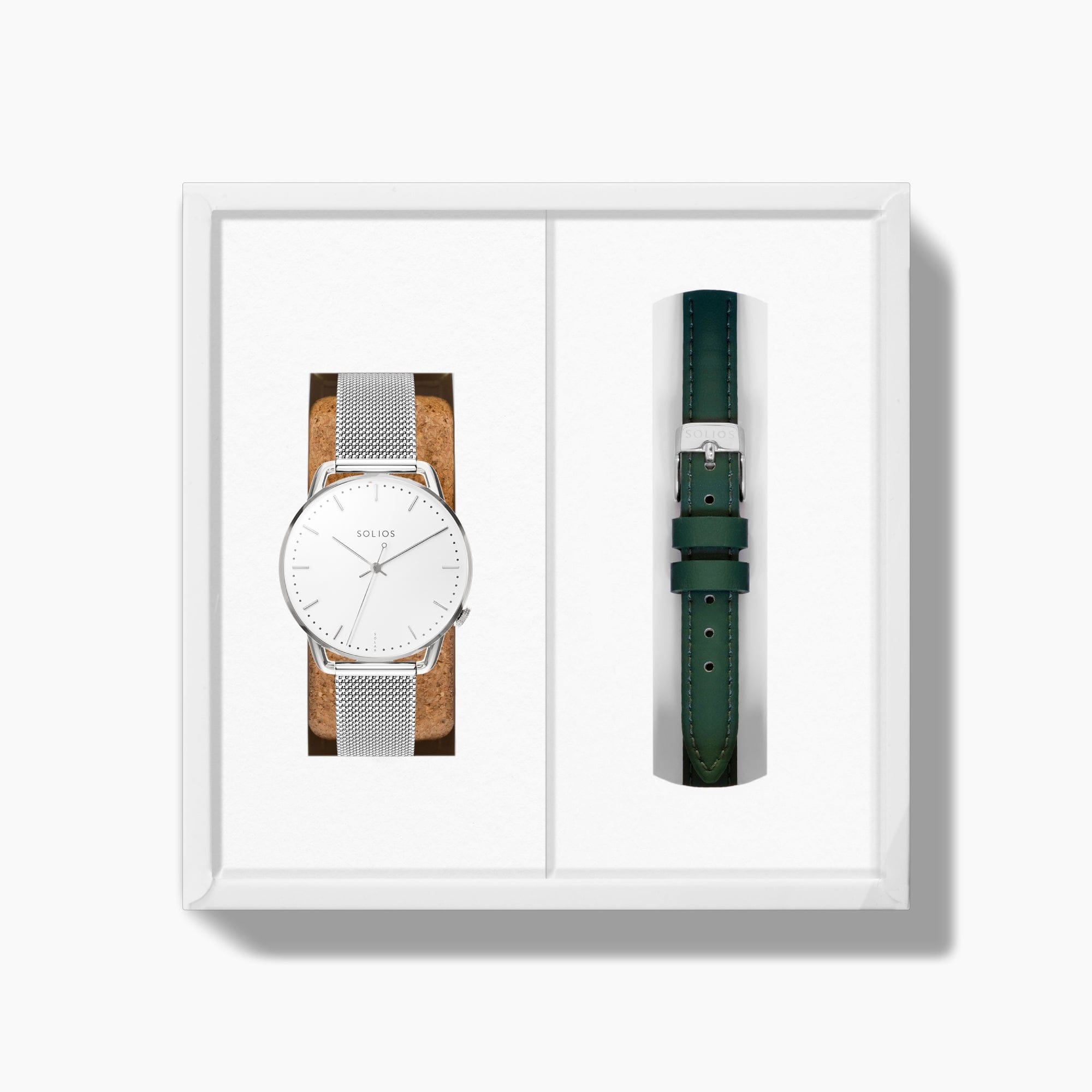 The Solar Curve Mini Bundle | White Dial - Silver Case