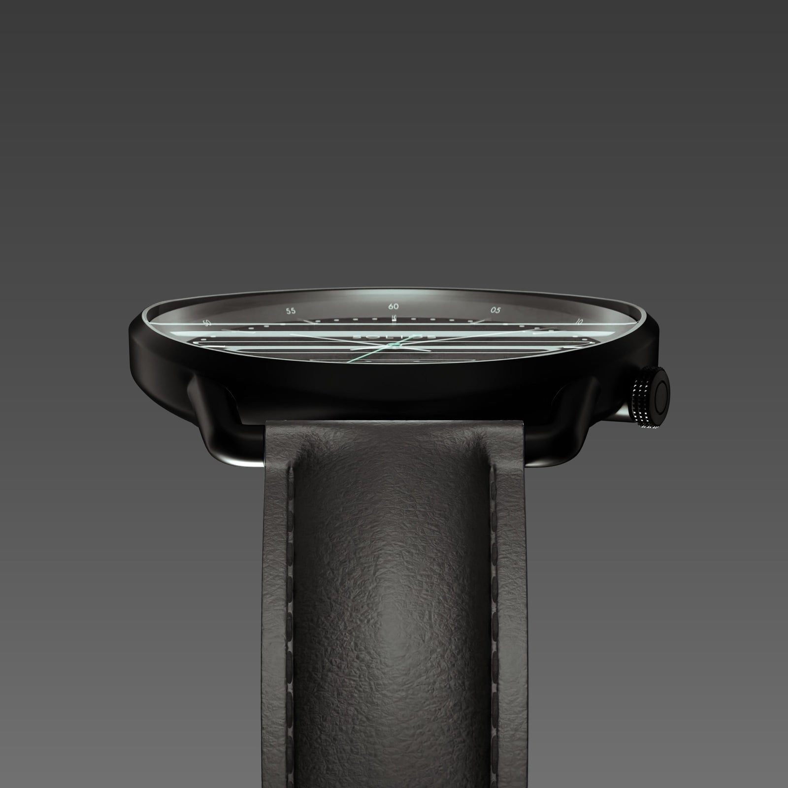 The Solar Curve | Black Dial - Black Case