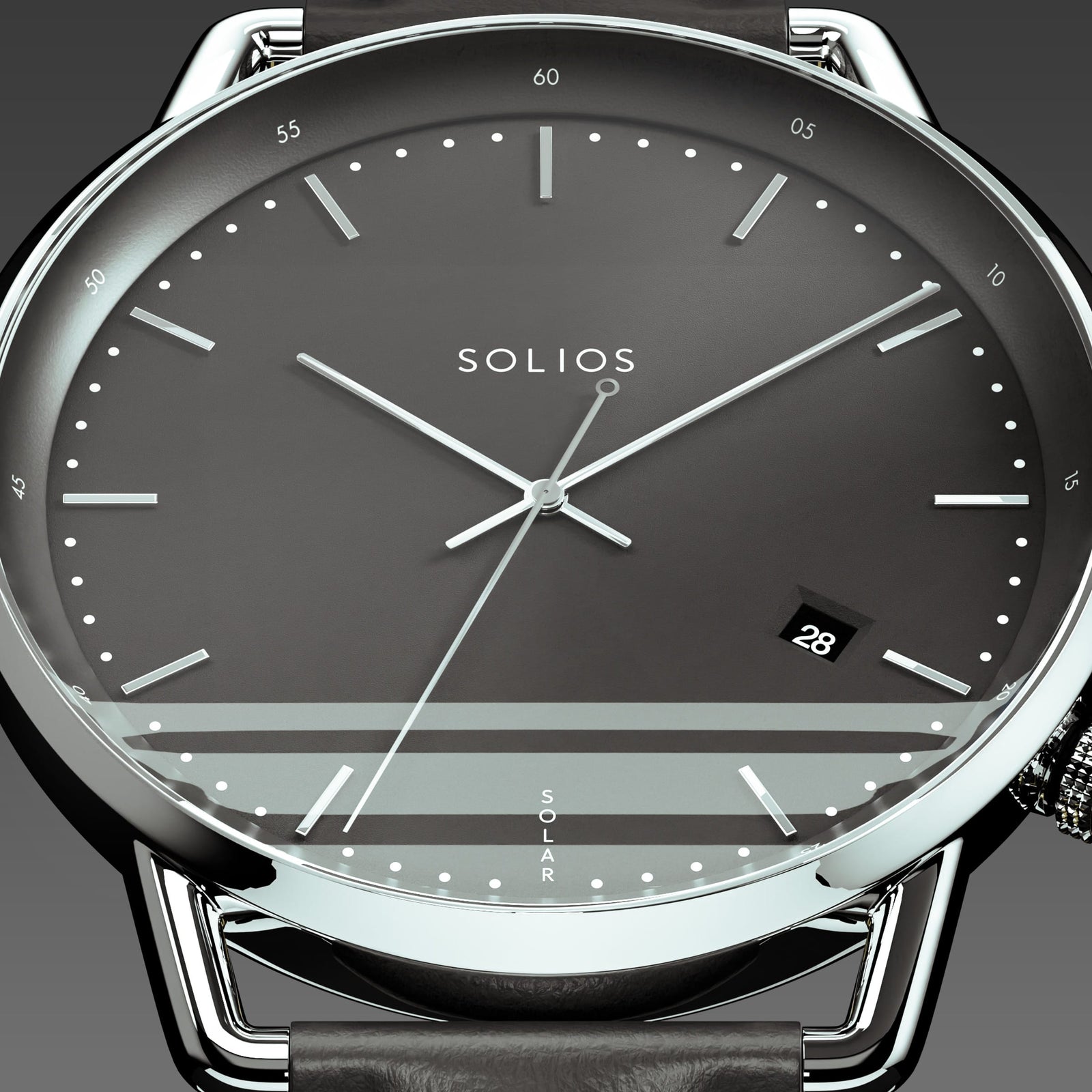 The Solar Curve | Black Dial - Silver Case