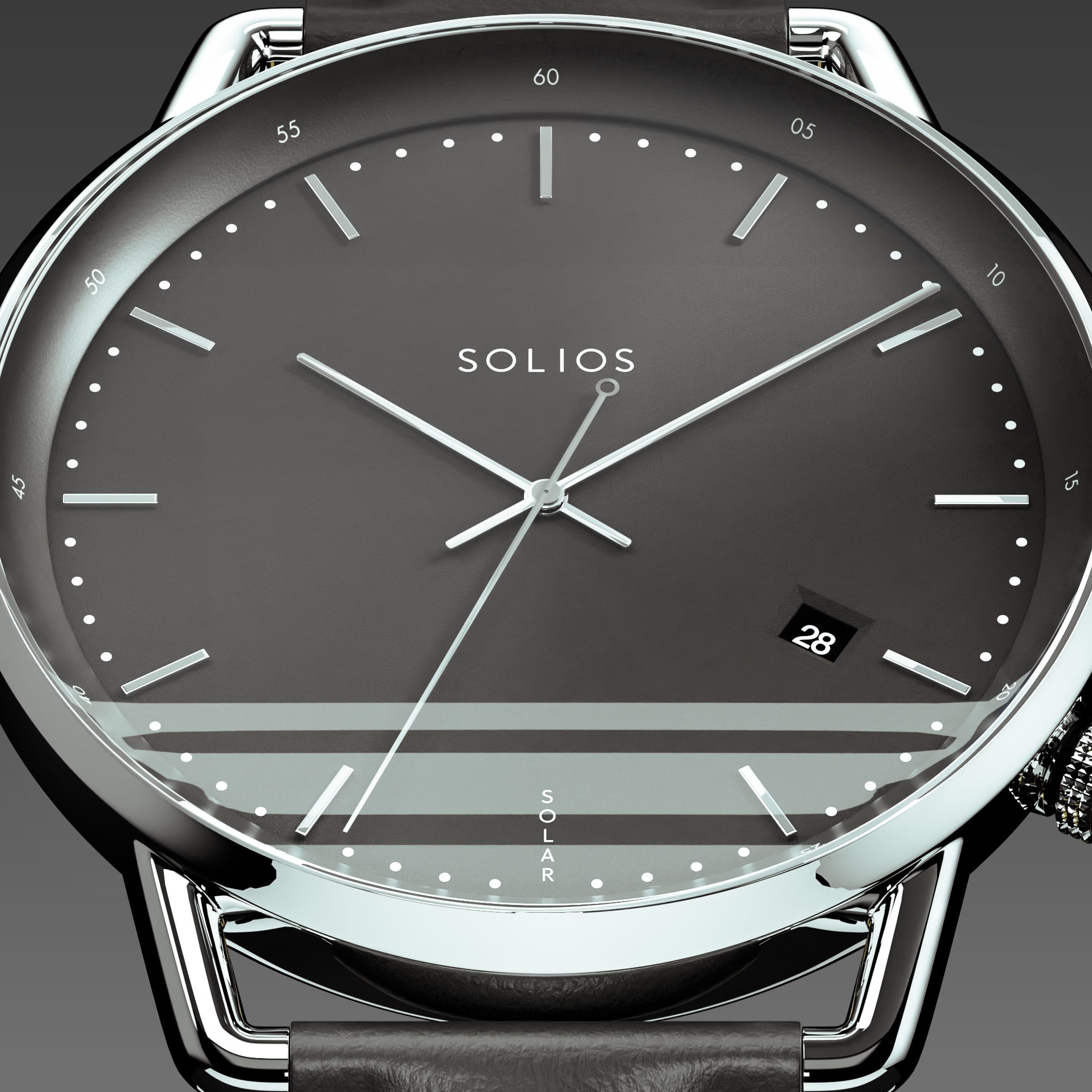 The Solar Curve | Black Dial - Silver Case
