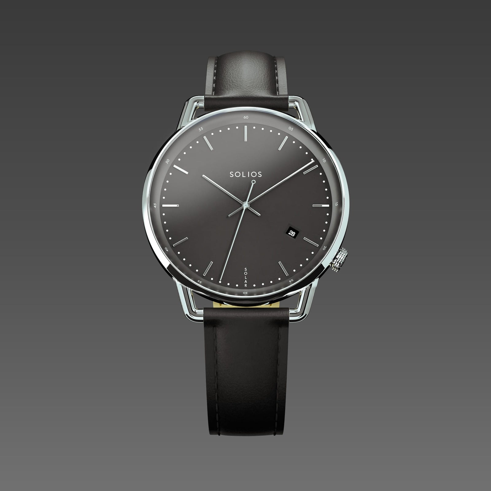 The Solar Curve | Black Dial - Silver Case