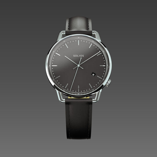 The Solar Curve | Black Dial - Silver Case