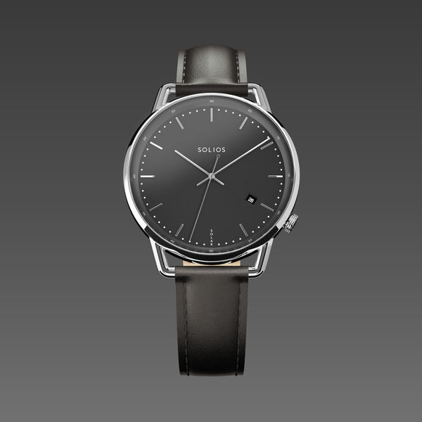 The Solar Curve | Black Dial - Silver Case