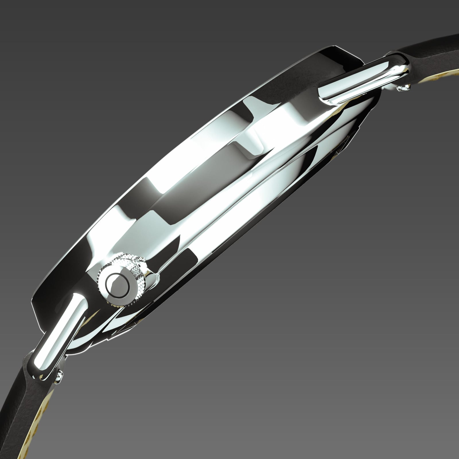 The Solar Curve | Black Dial - Silver Case