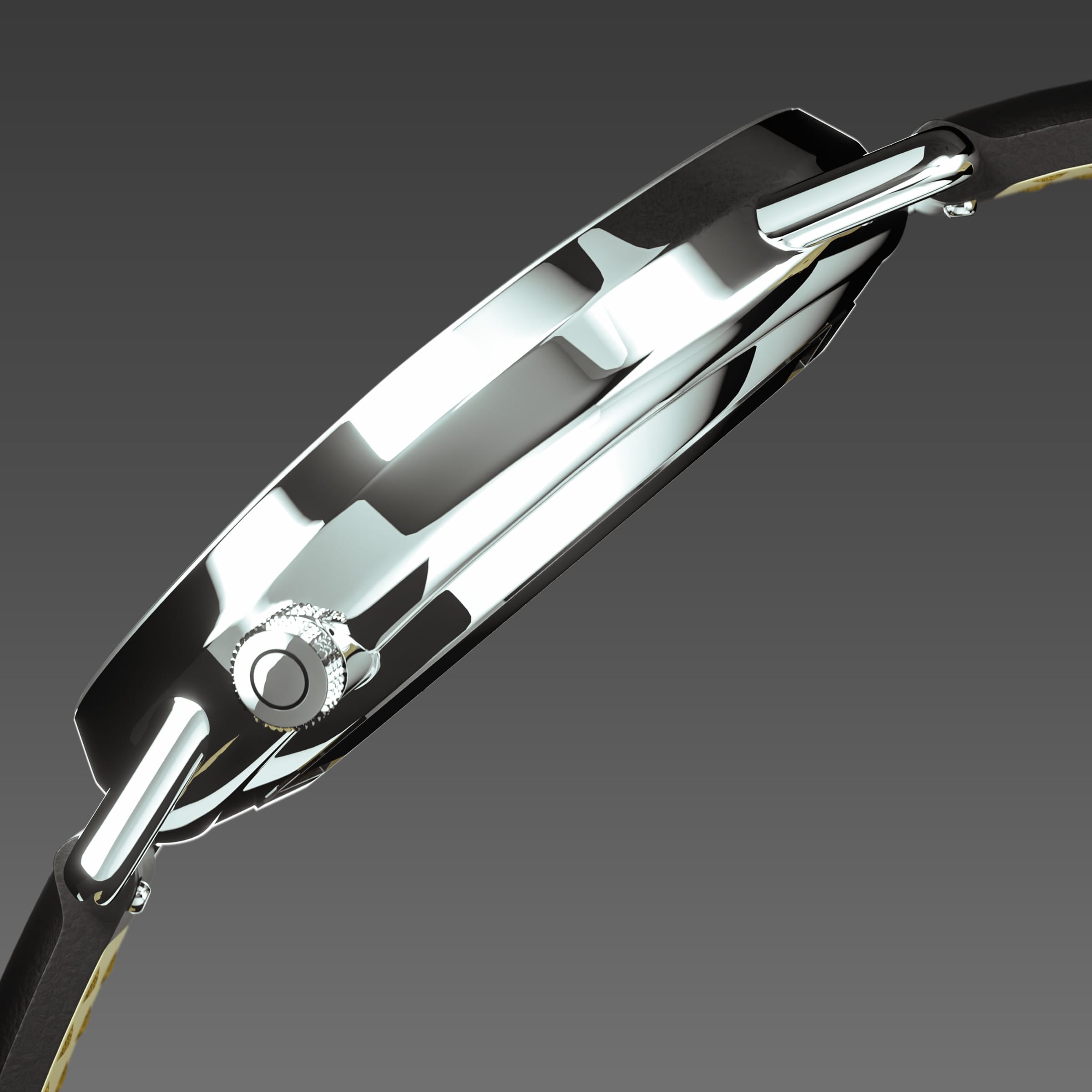 The Solar Curve | Black Dial - Silver Case