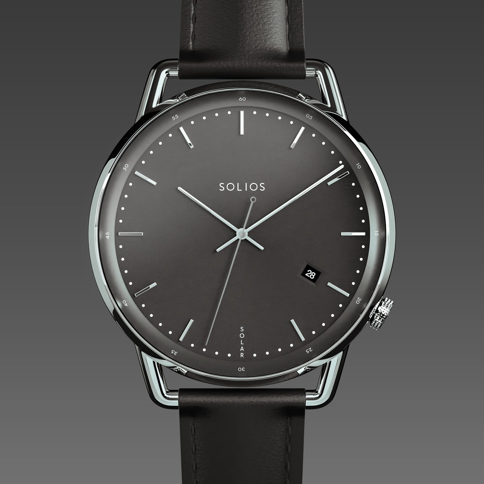 The Solar Curve | Black Dial - Silver Case