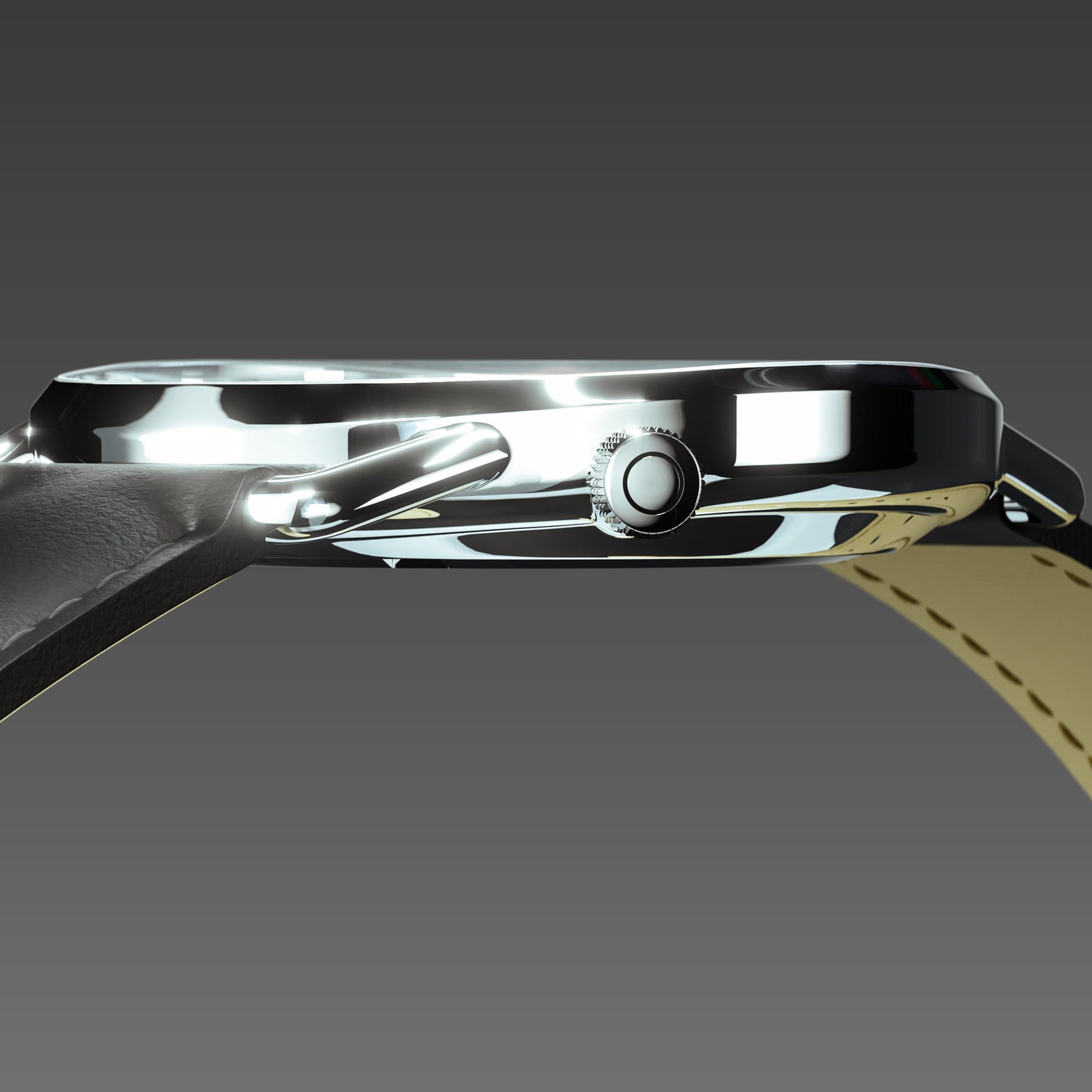 The Solar Curve | Black Dial - Silver Case