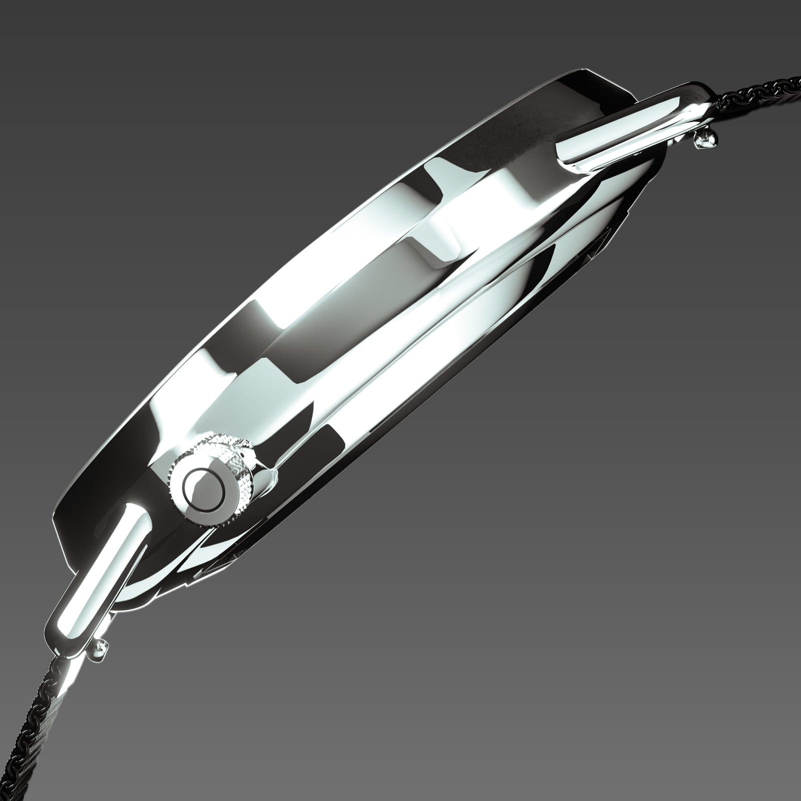 The Solar Curve | Black Dial - Silver Case