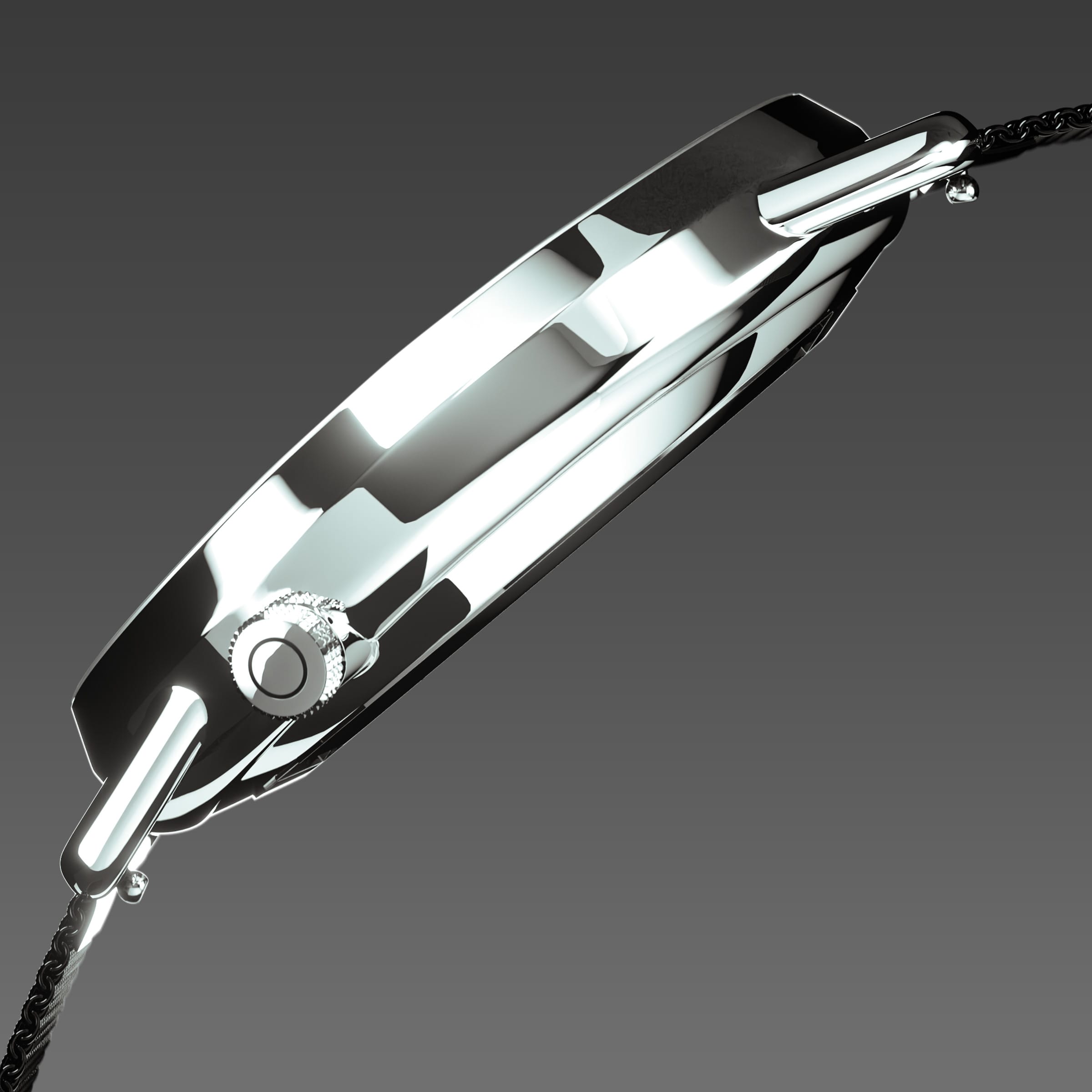 The Solar Curve | Black Dial - Silver Case