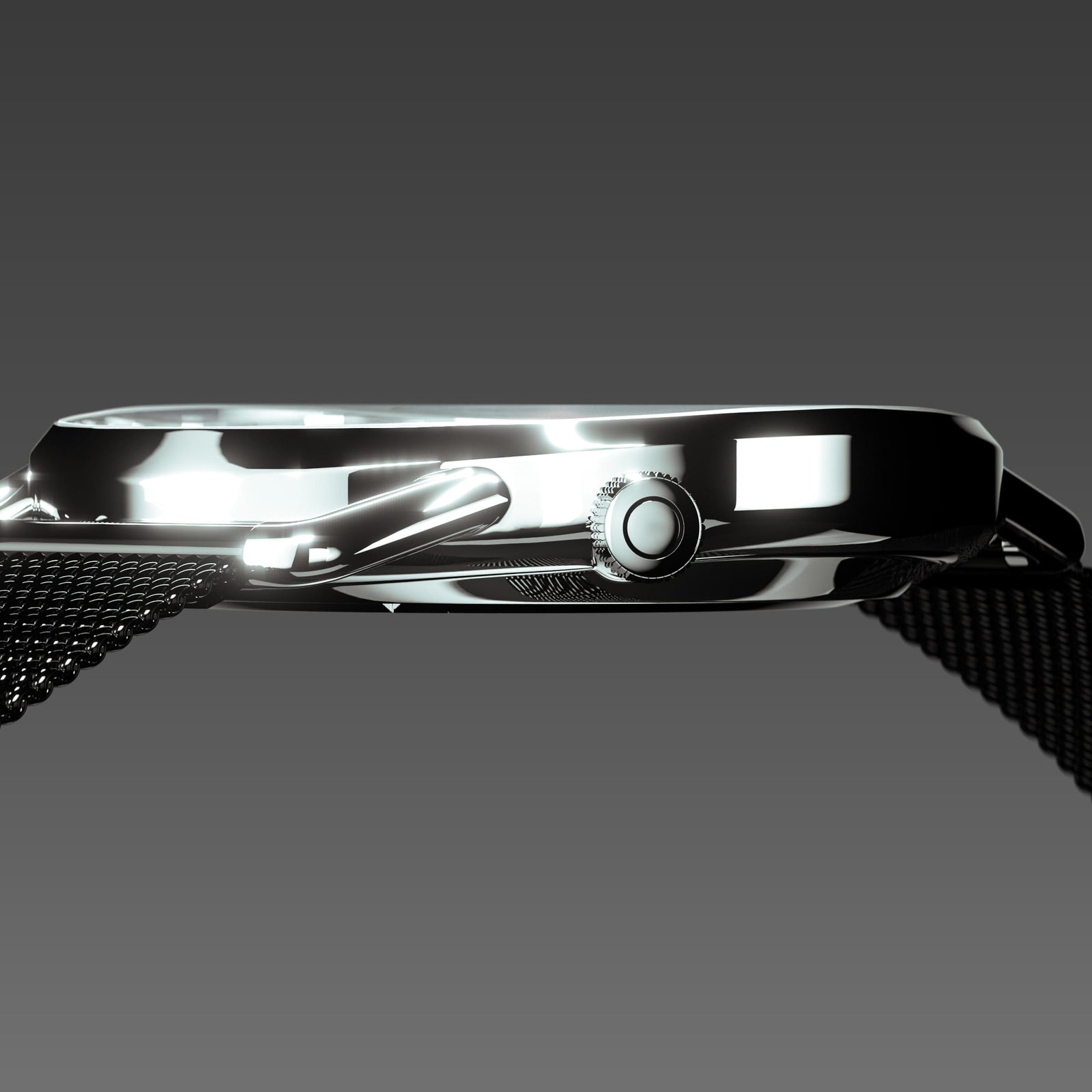 The Solar Curve | Black Dial - Silver Case