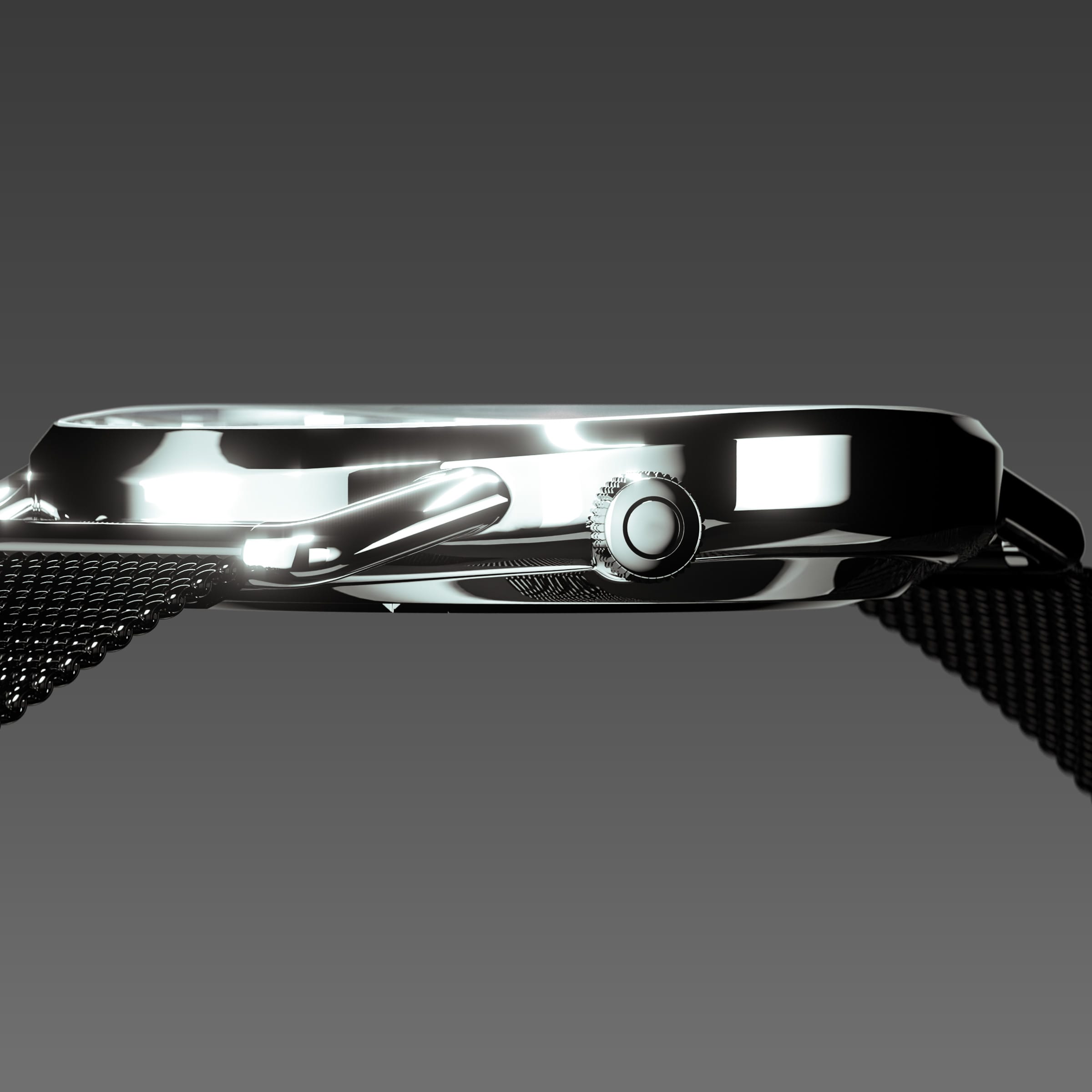 The Solar Curve | Black Dial - Silver Case