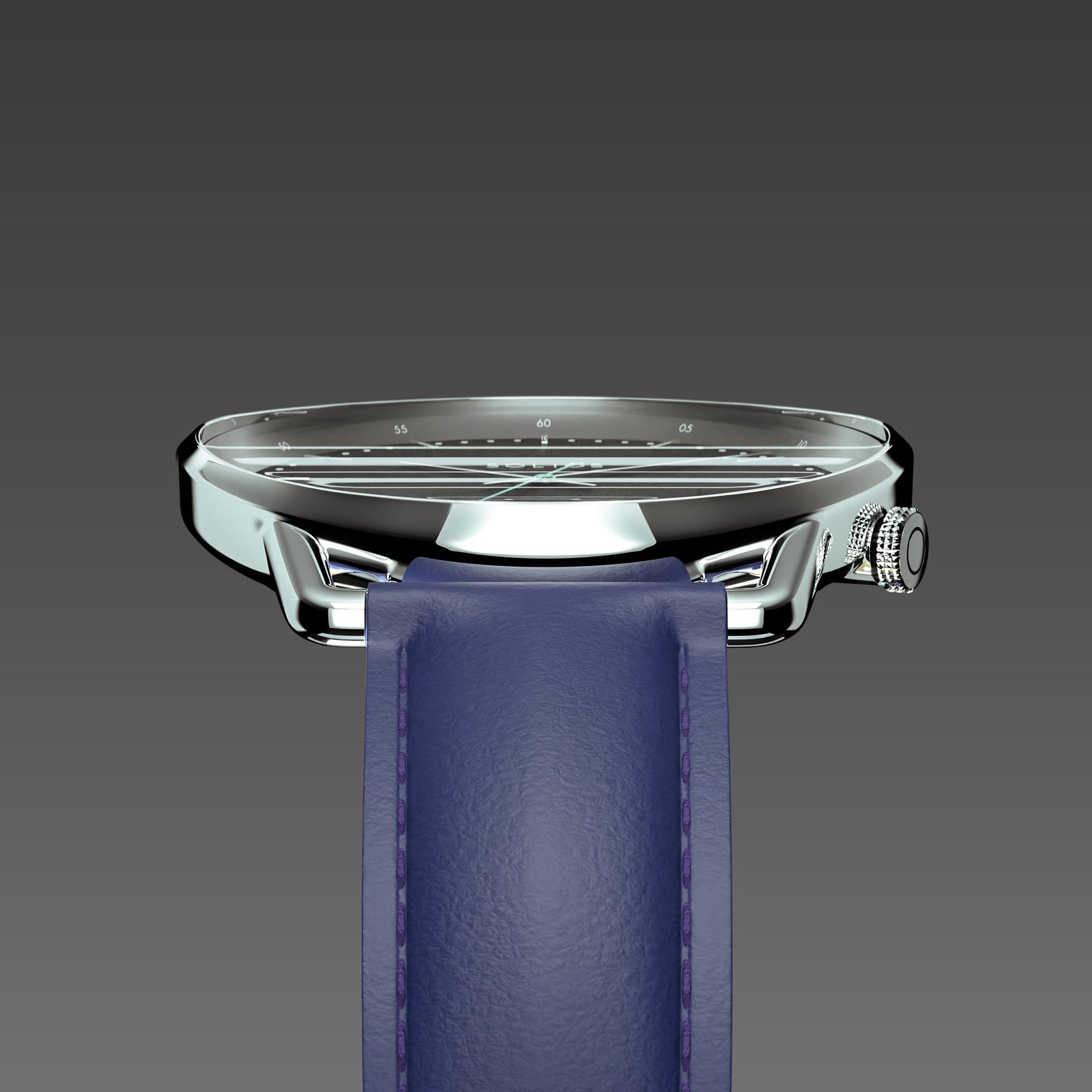 The Solar Curve | Black Dial - Silver Case