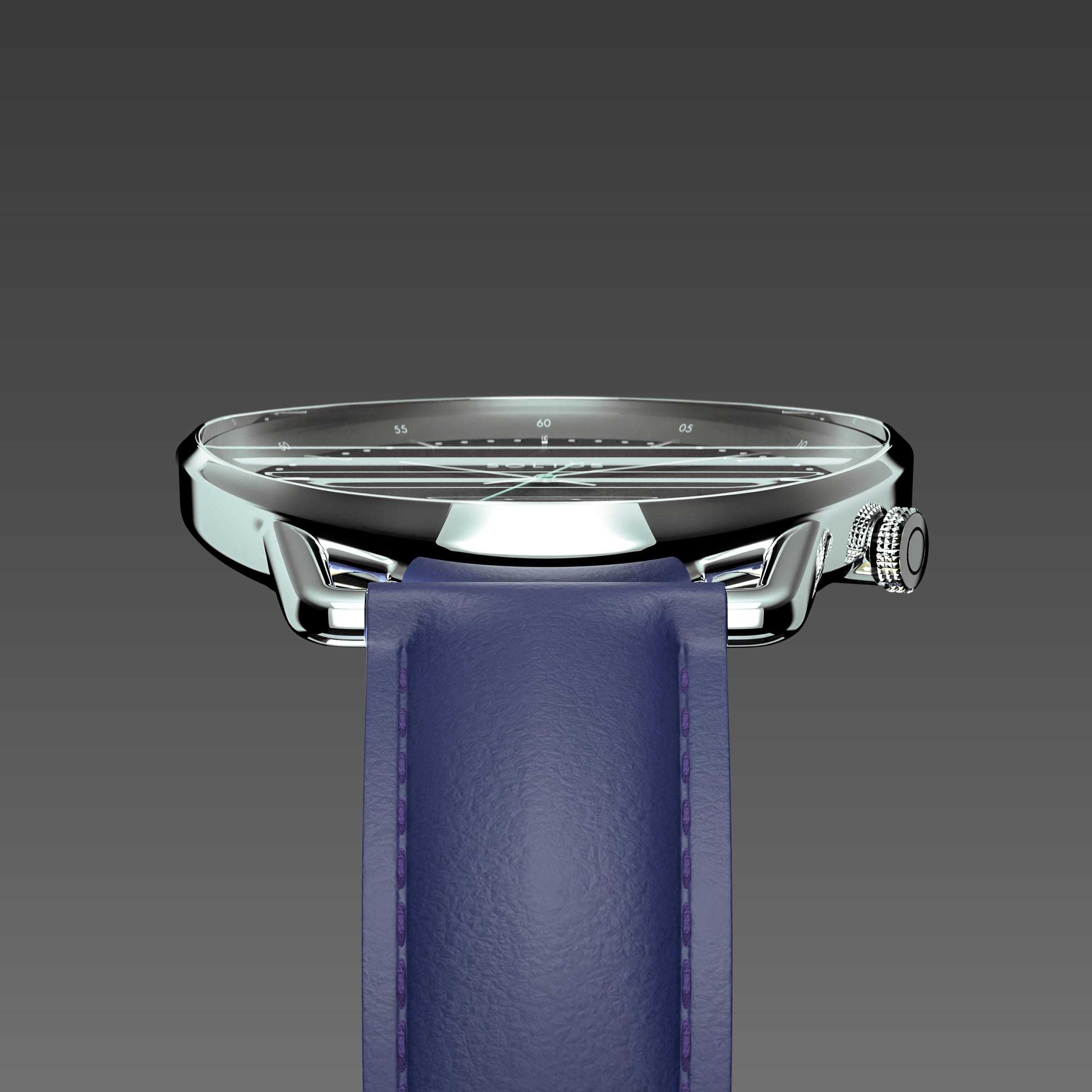 The Solar Curve | Black Dial - Silver Case