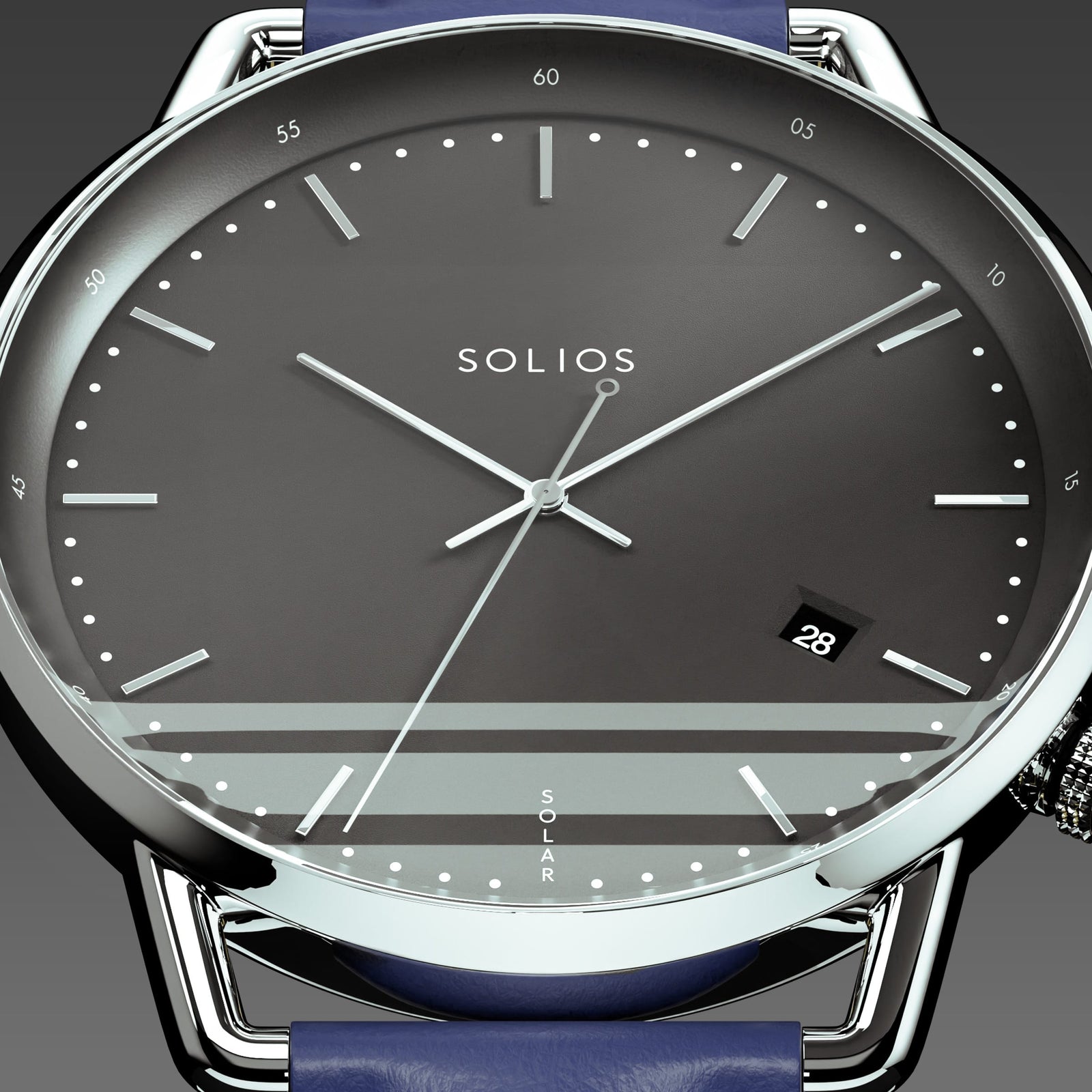 The Solar Curve | Black Dial - Silver Case