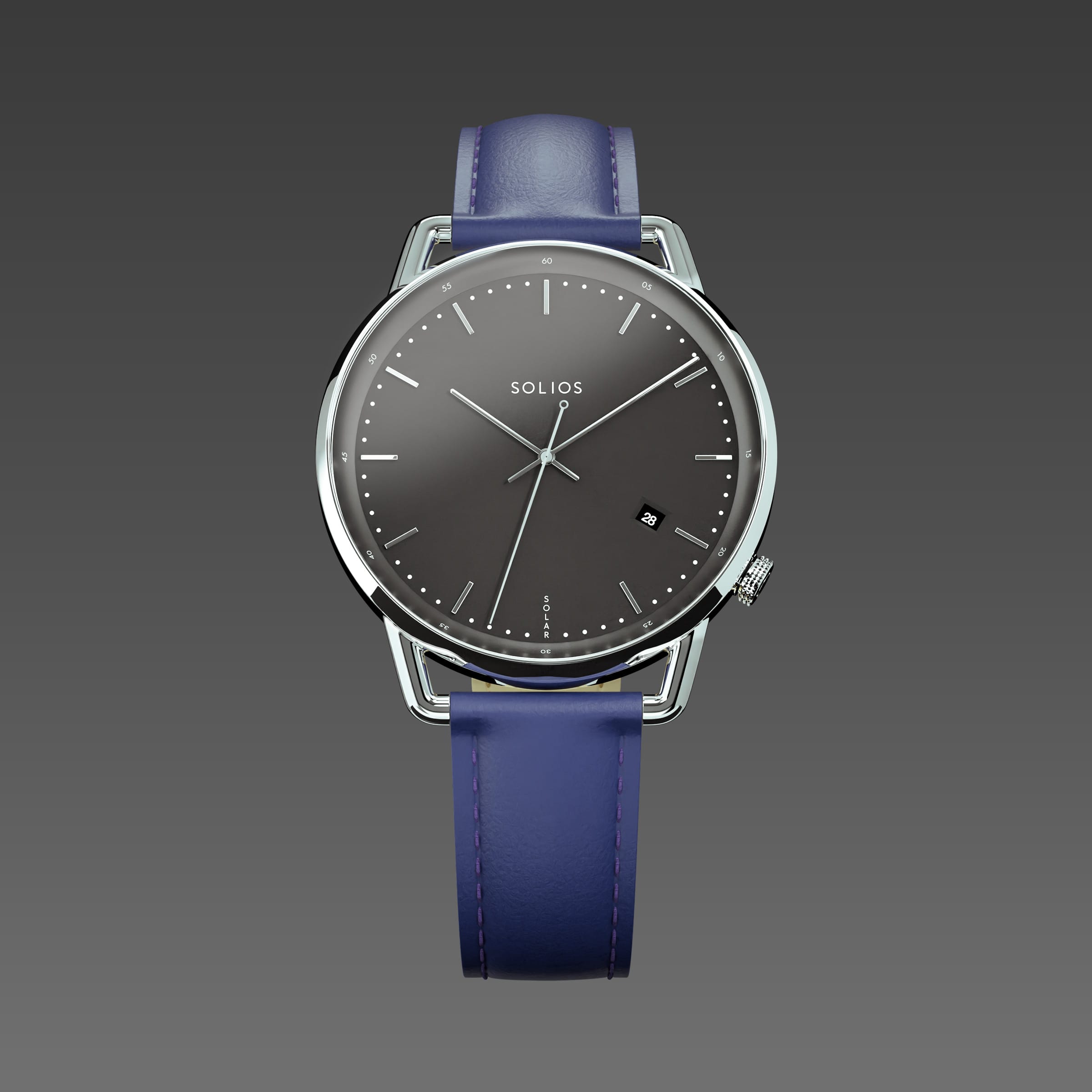 The Solar Curve | Black Dial - Silver Case
