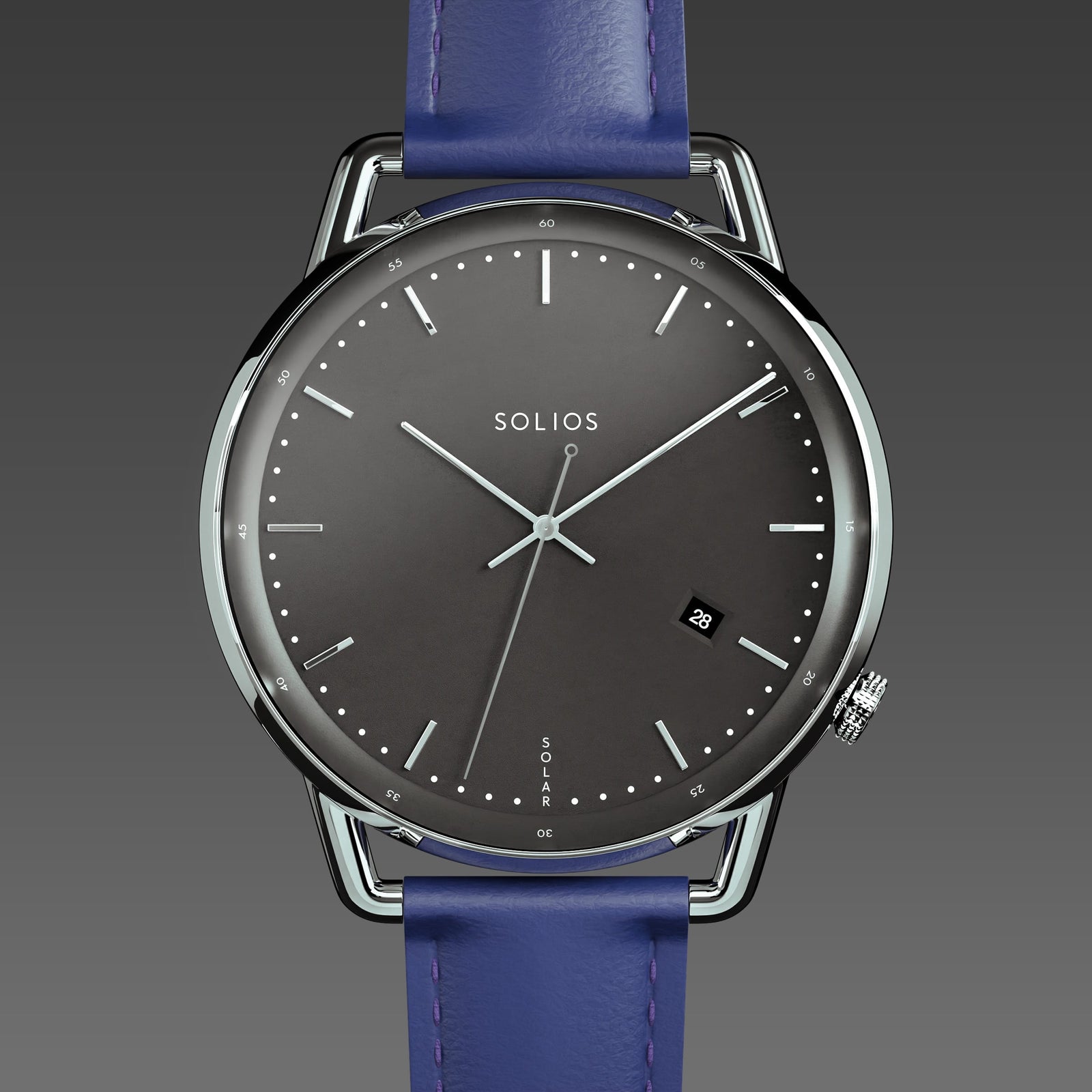 The Solar Curve | Black Dial - Silver Case