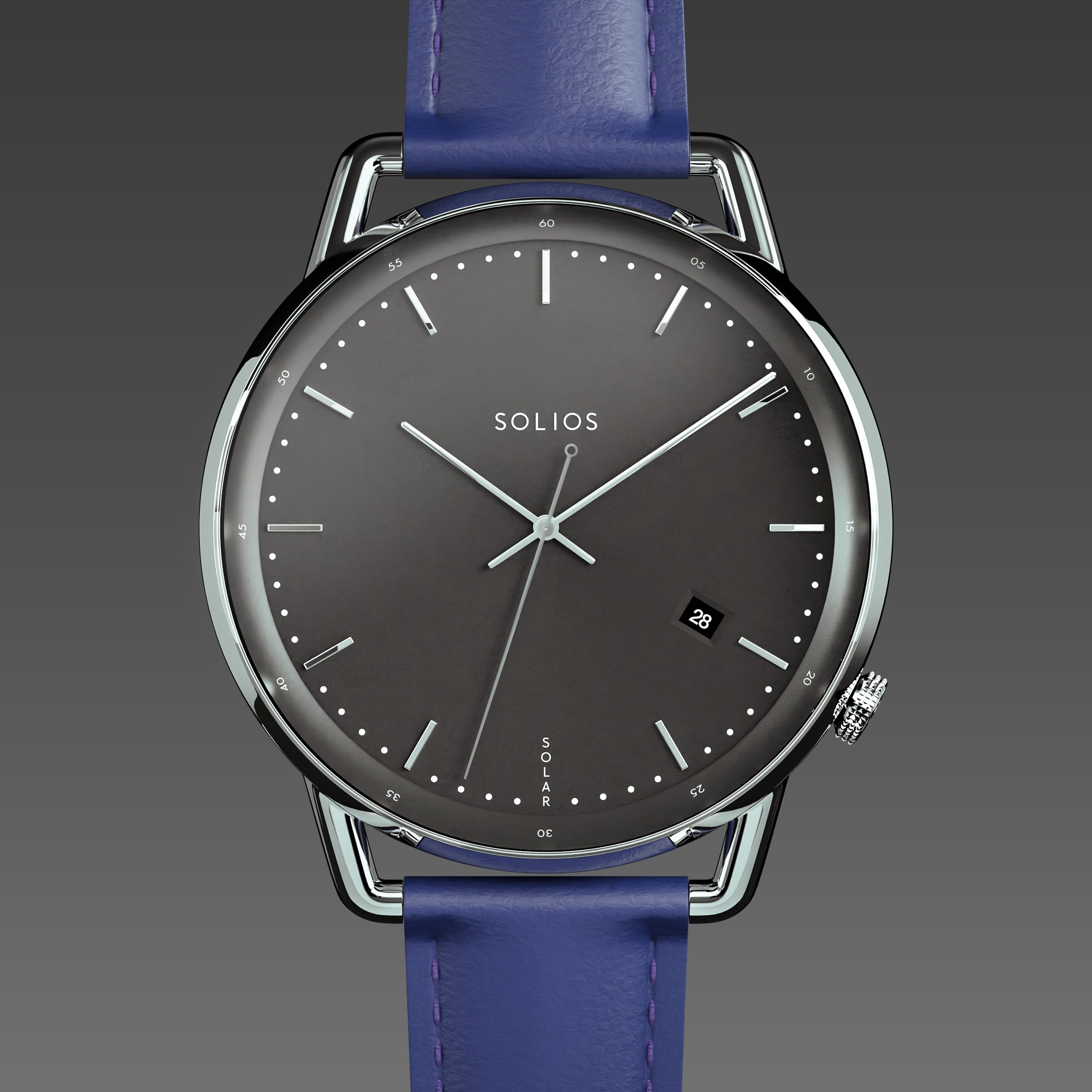The Solar Curve | Black Dial - Silver Case