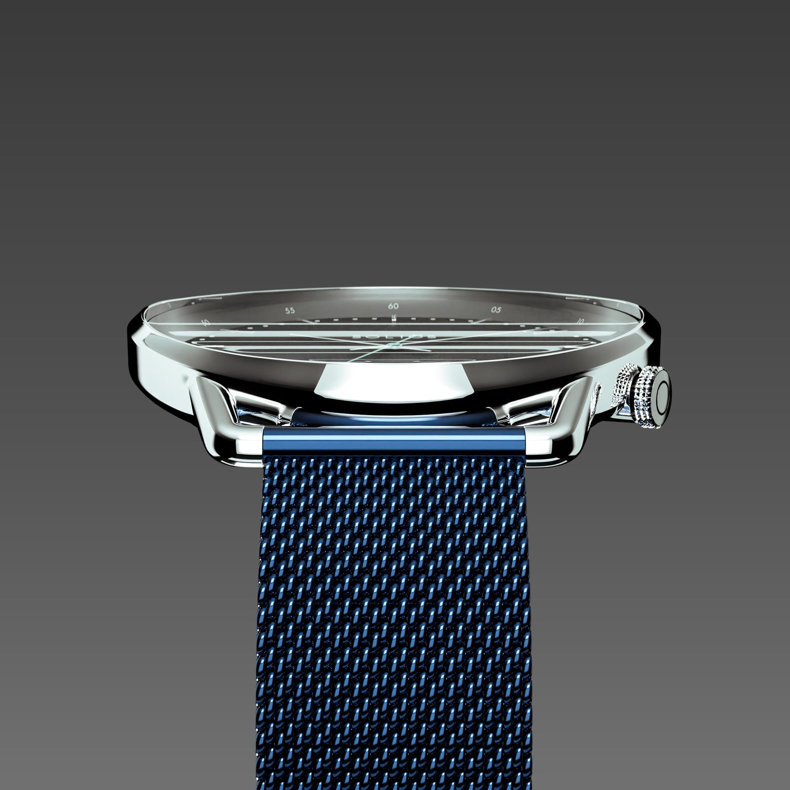 The Solar Curve | Black Dial - Silver Case