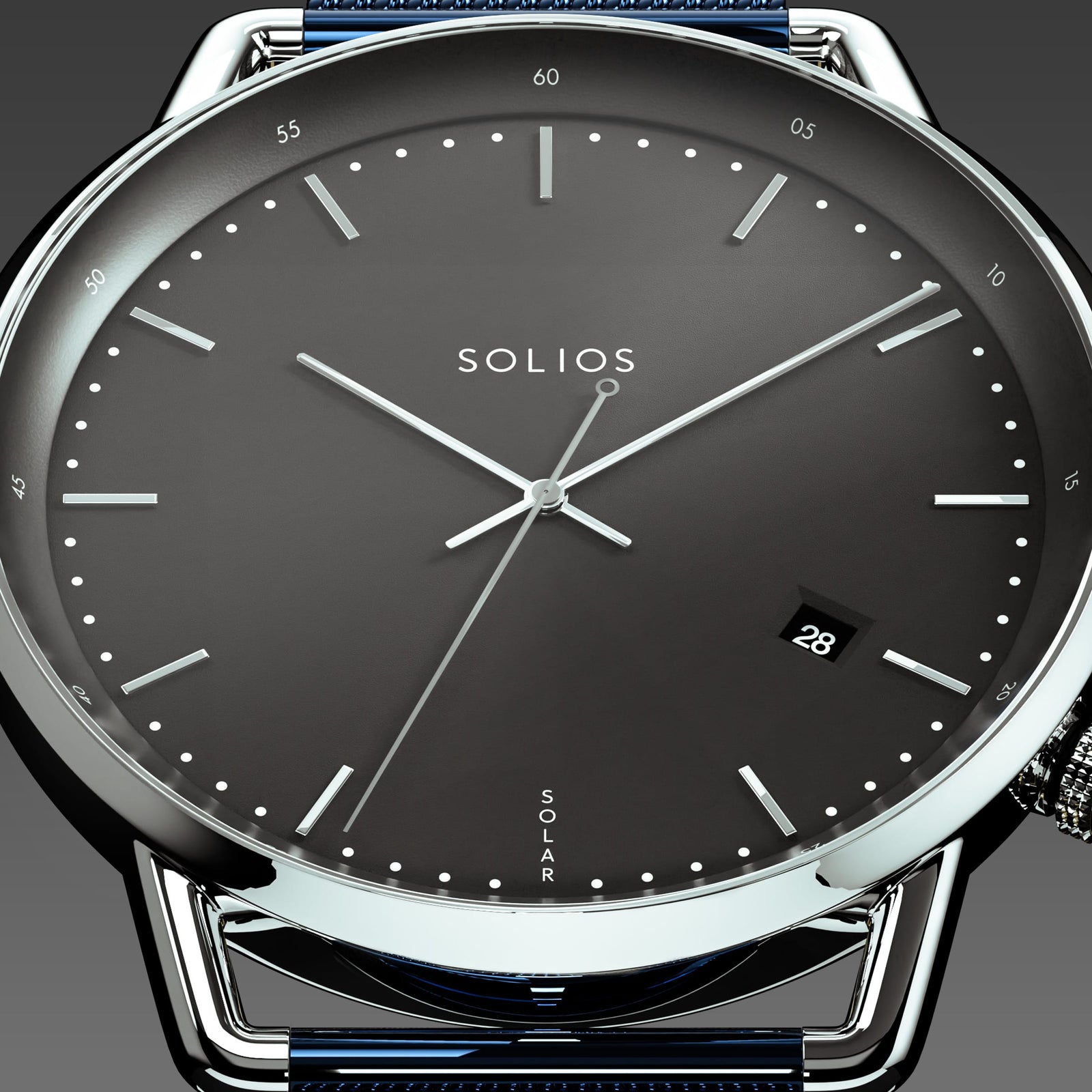 The Solar Curve | Black Dial - Silver Case