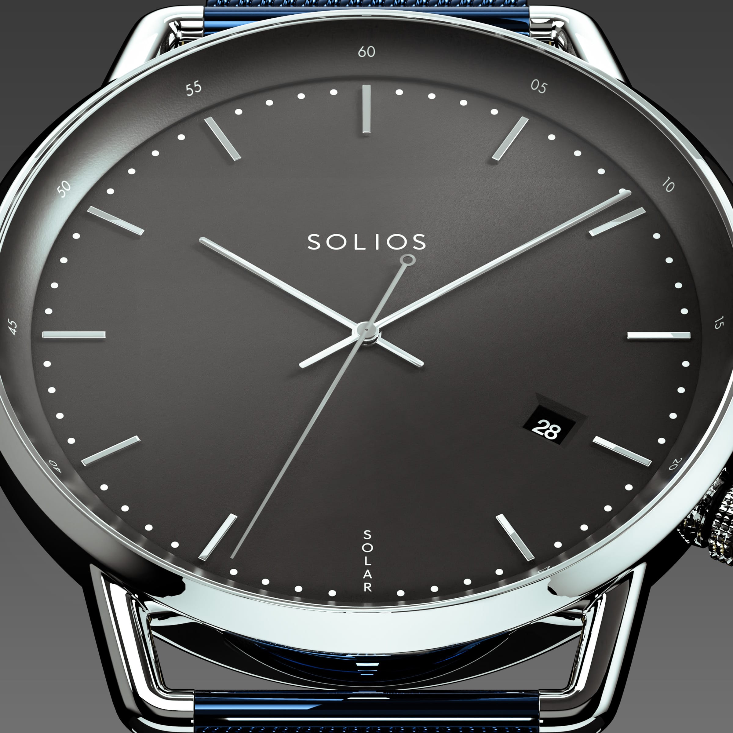 The Solar Curve | Black Dial - Silver Case