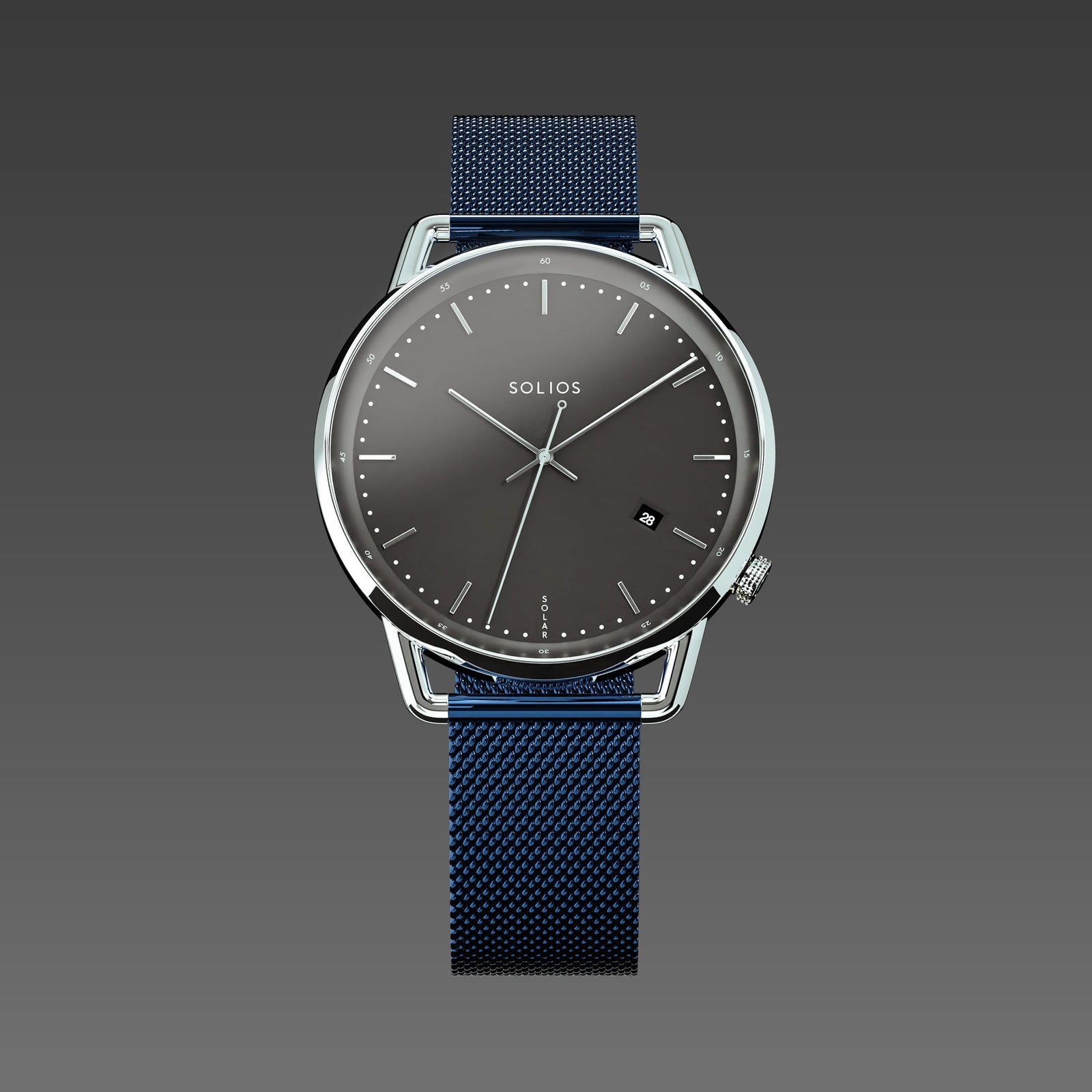 The Solar Curve | Black Dial - Silver Case