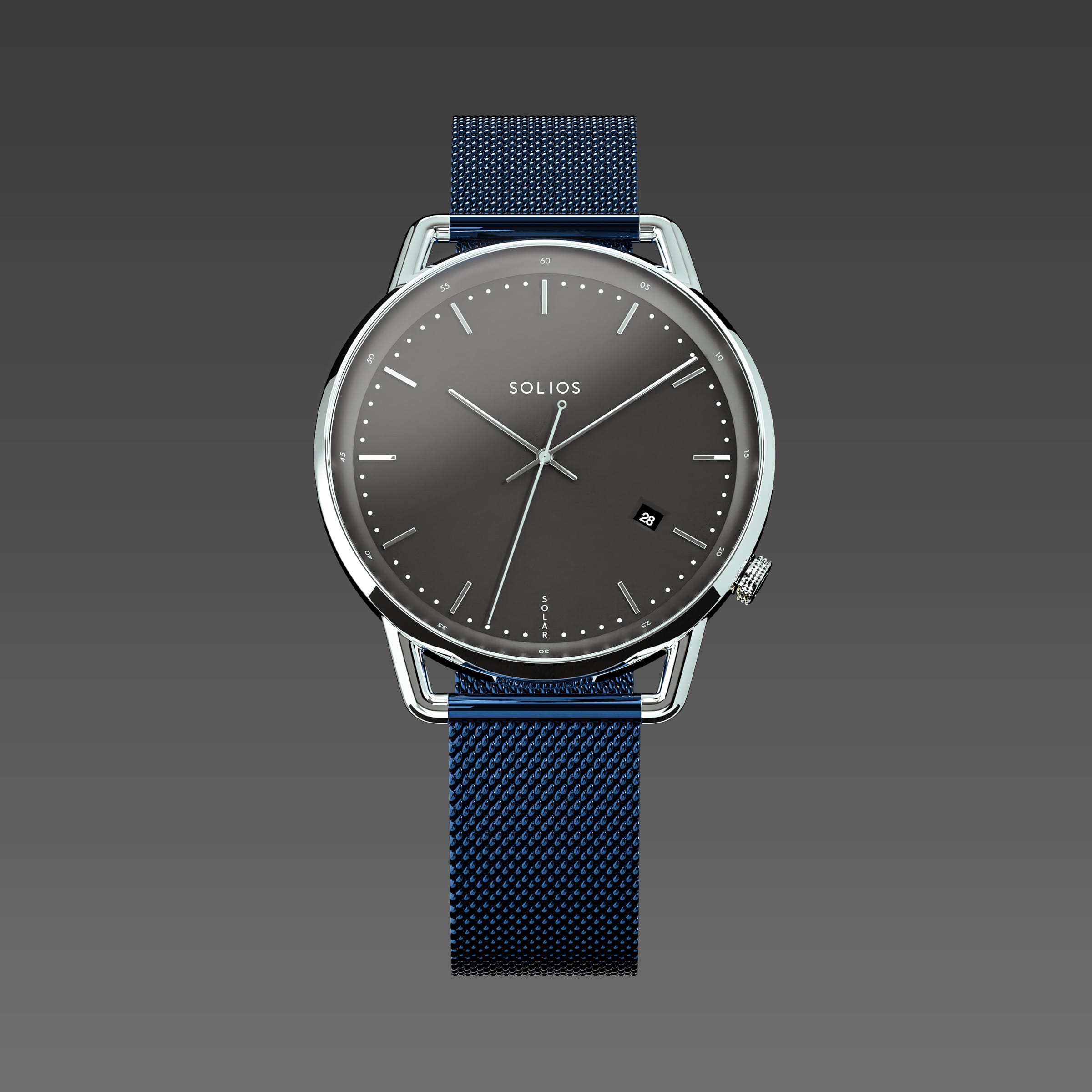 The Solar Curve | Black Dial - Silver Case