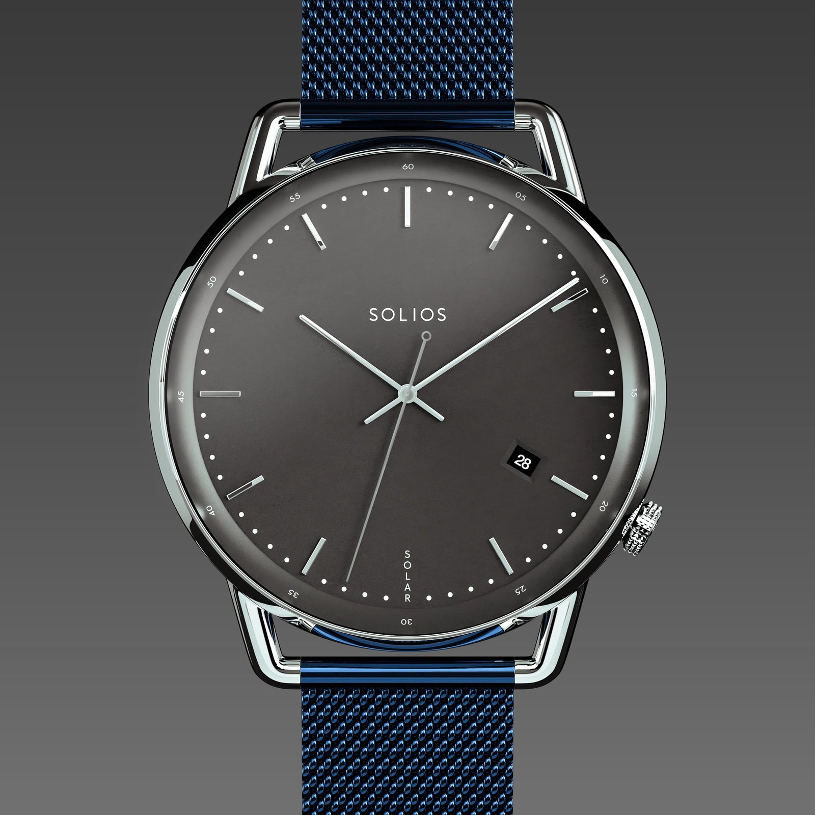The Solar Curve | Black Dial - Silver Case