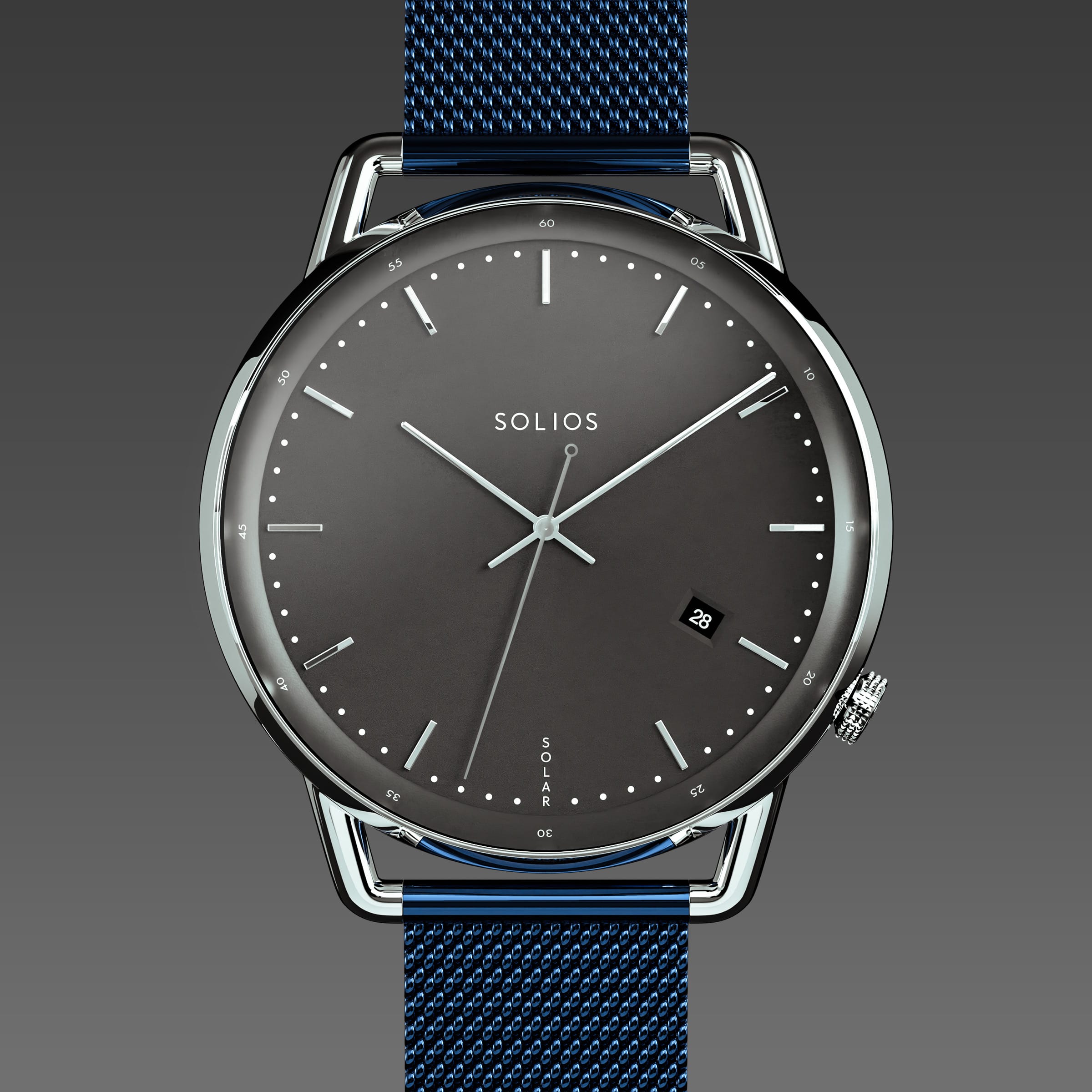 The Solar Curve | Black Dial - Silver Case