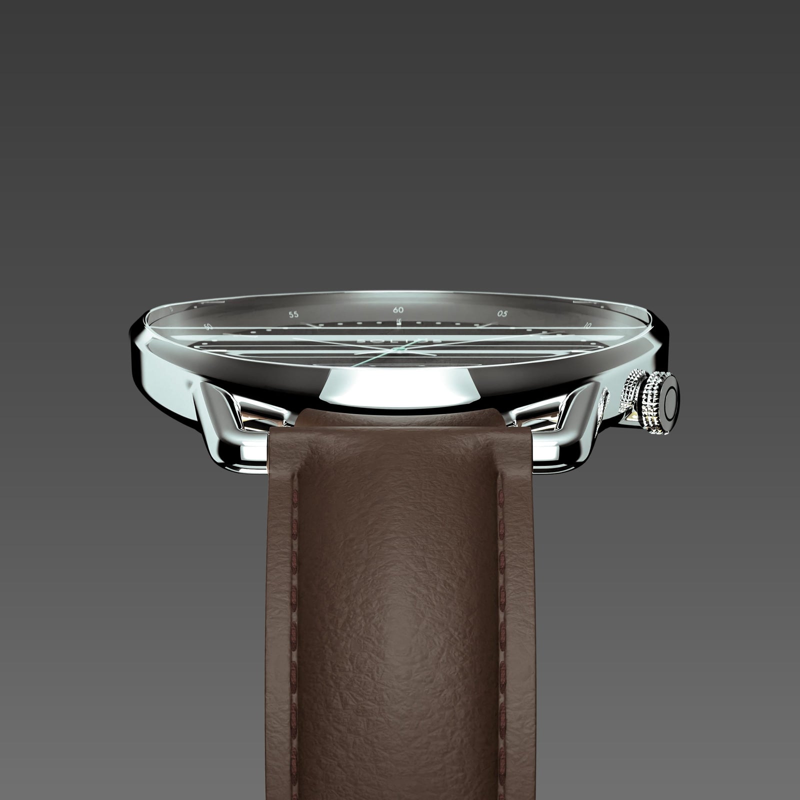 The Solar Curve | Black Dial - Silver Case
