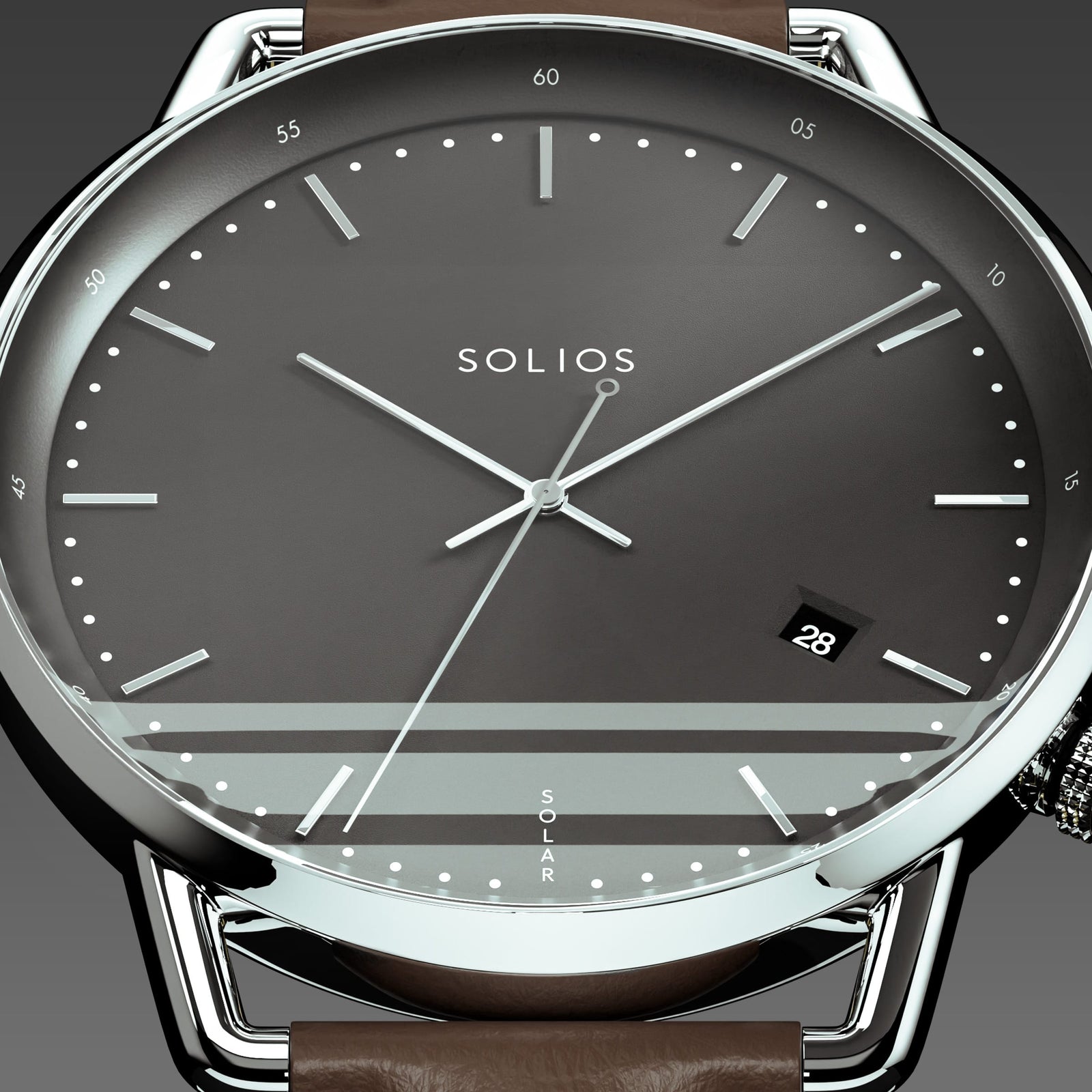 The Solar Curve | Black Dial - Silver Case