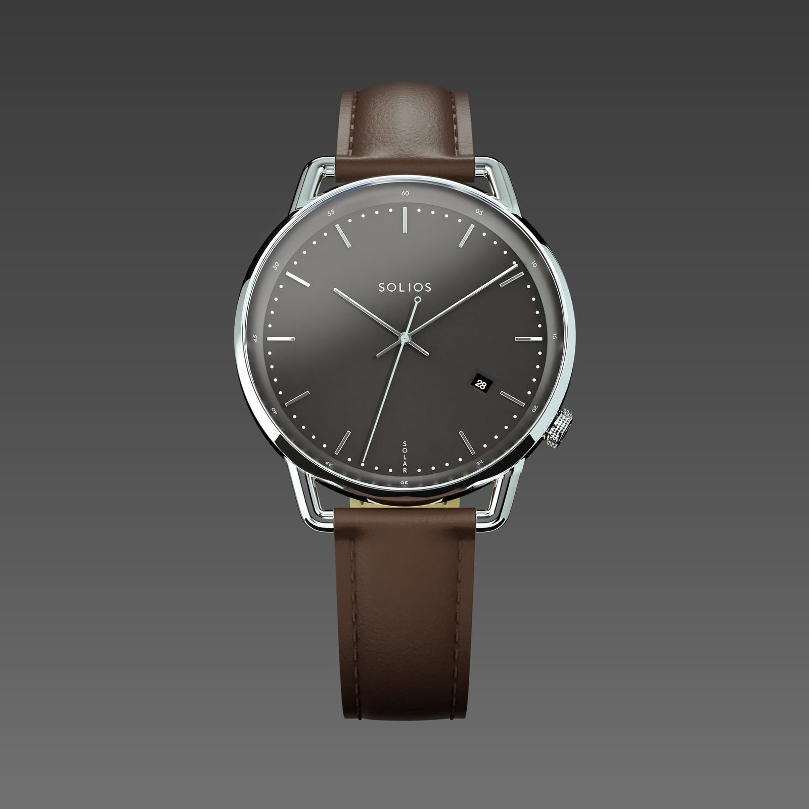 The Solar Curve | Black Dial - Silver Case