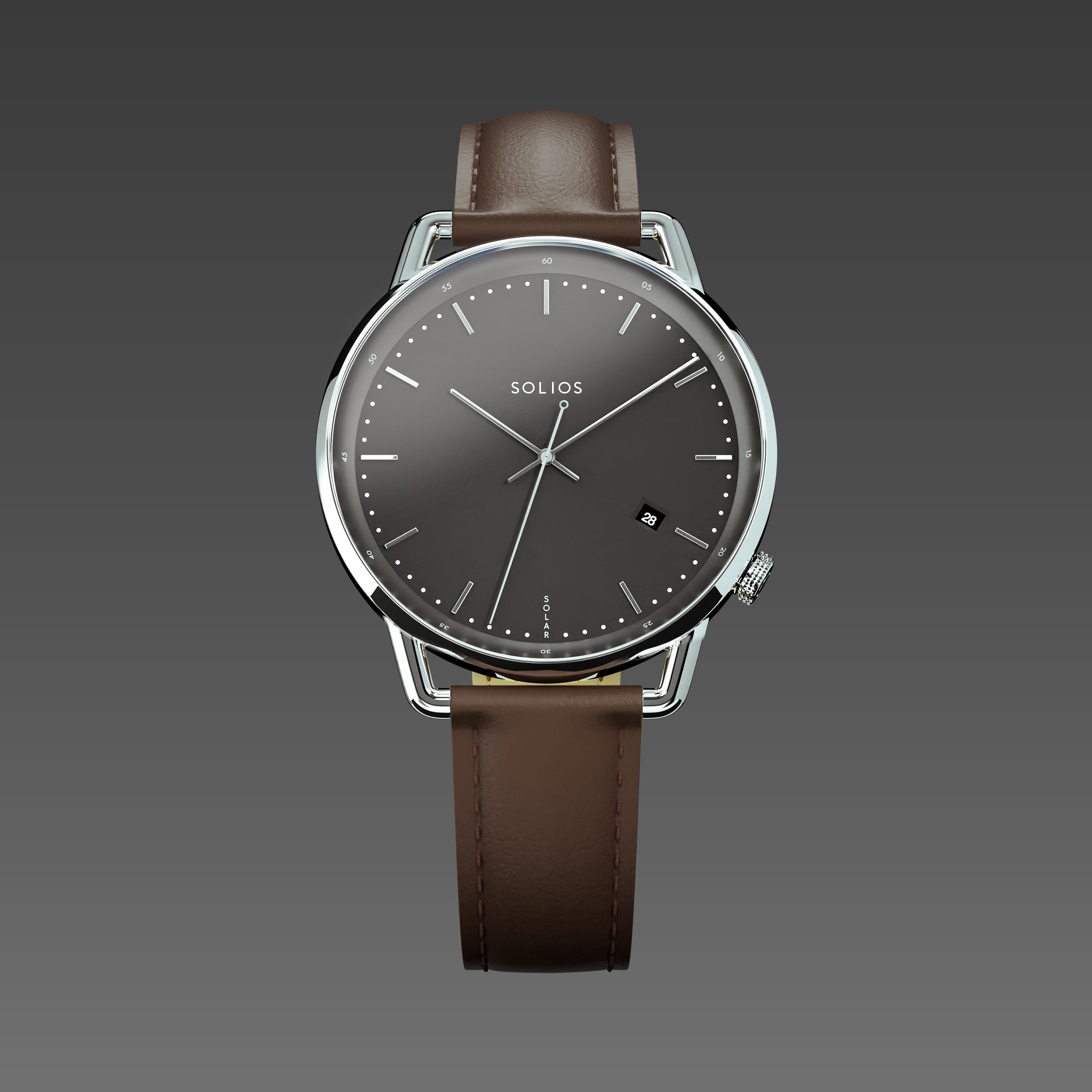 The Solar Curve | Black Dial - Silver Case