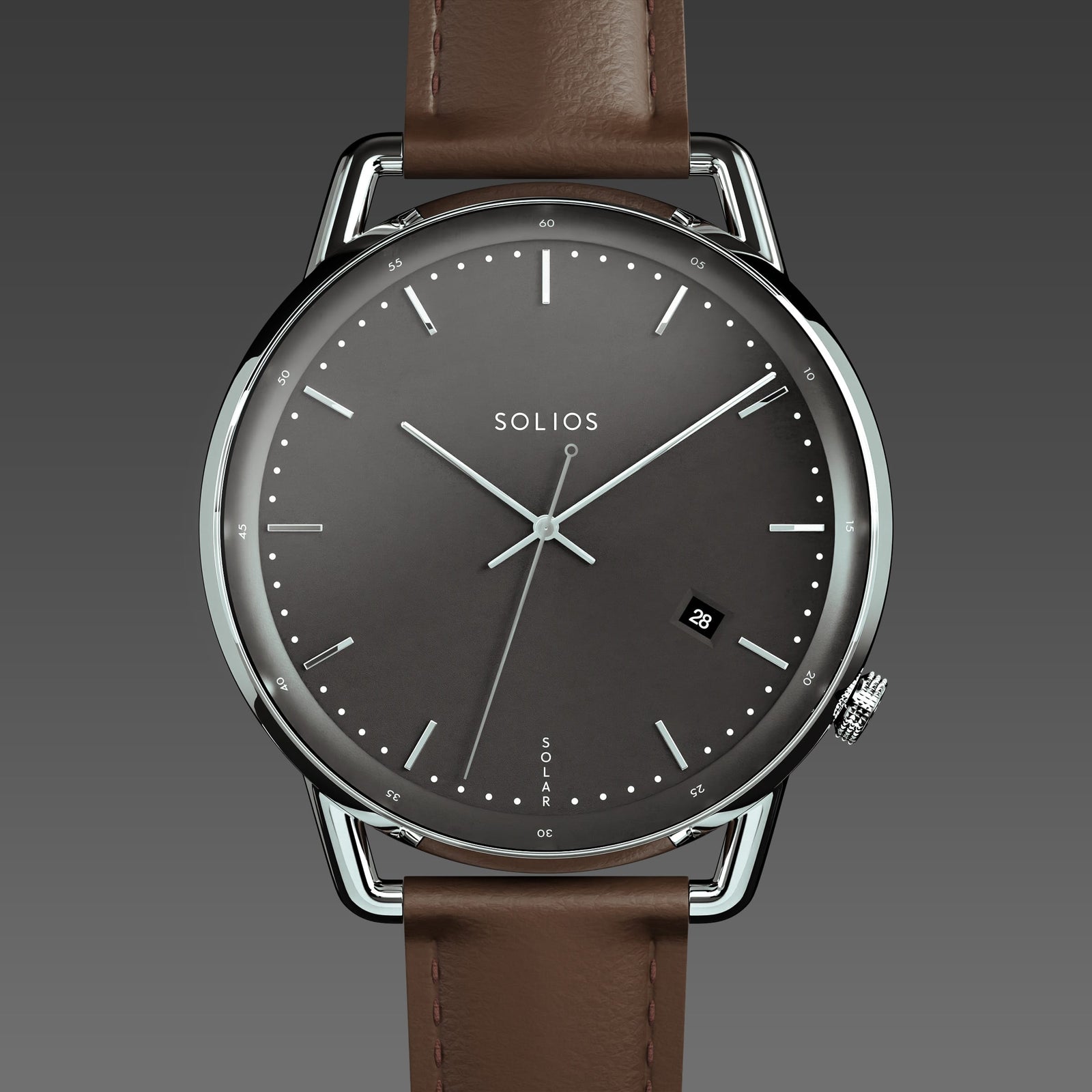 The Solar Curve | Black Dial - Silver Case