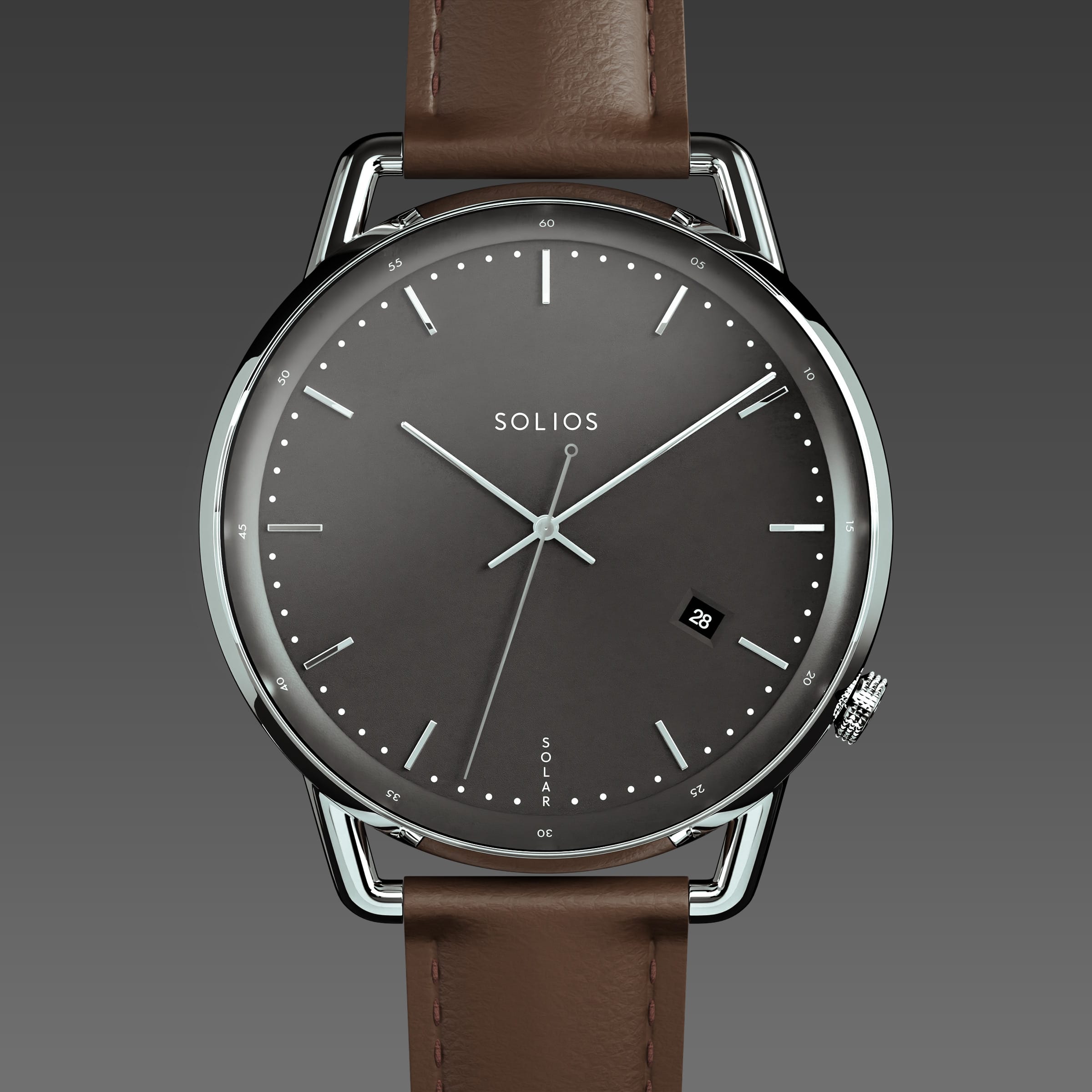 The Solar Curve | Black Dial - Silver Case