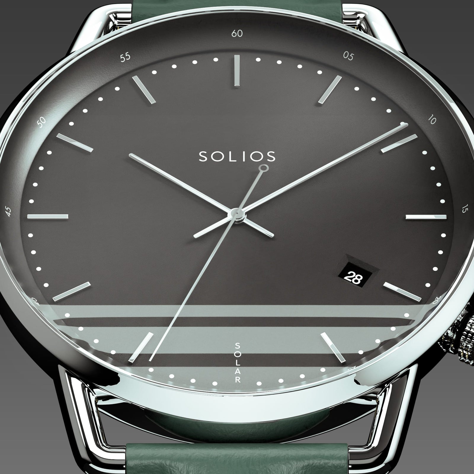 The Solar Curve | Black Dial - Silver Case