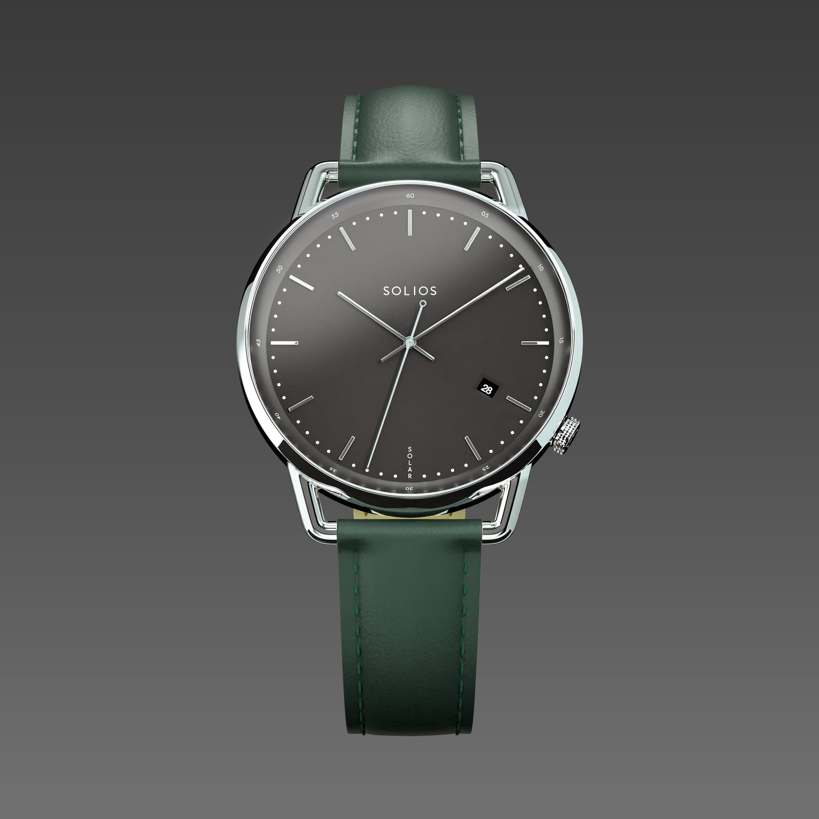 The Solar Curve | Black Dial - Silver Case