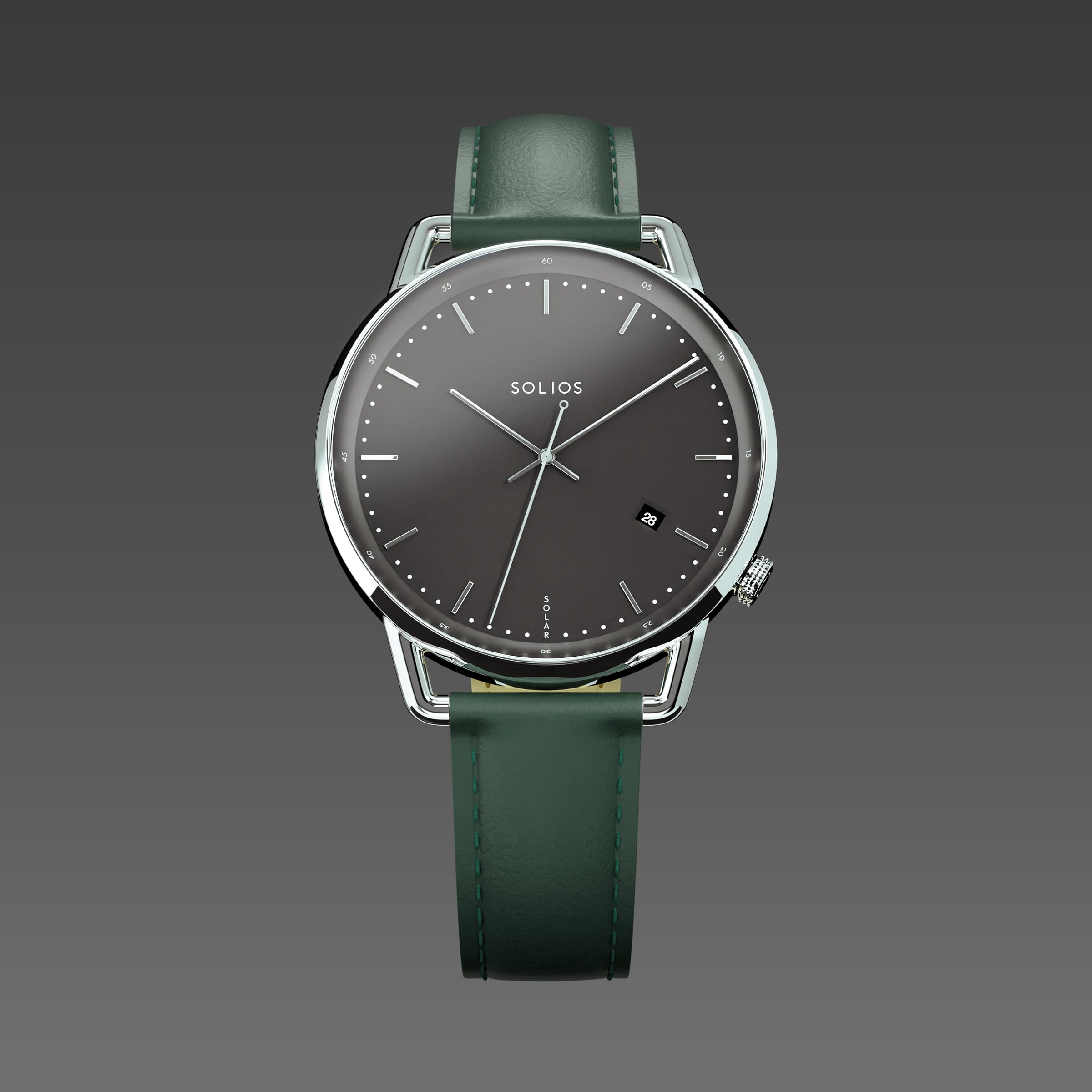 The Solar Curve | Black Dial - Silver Case