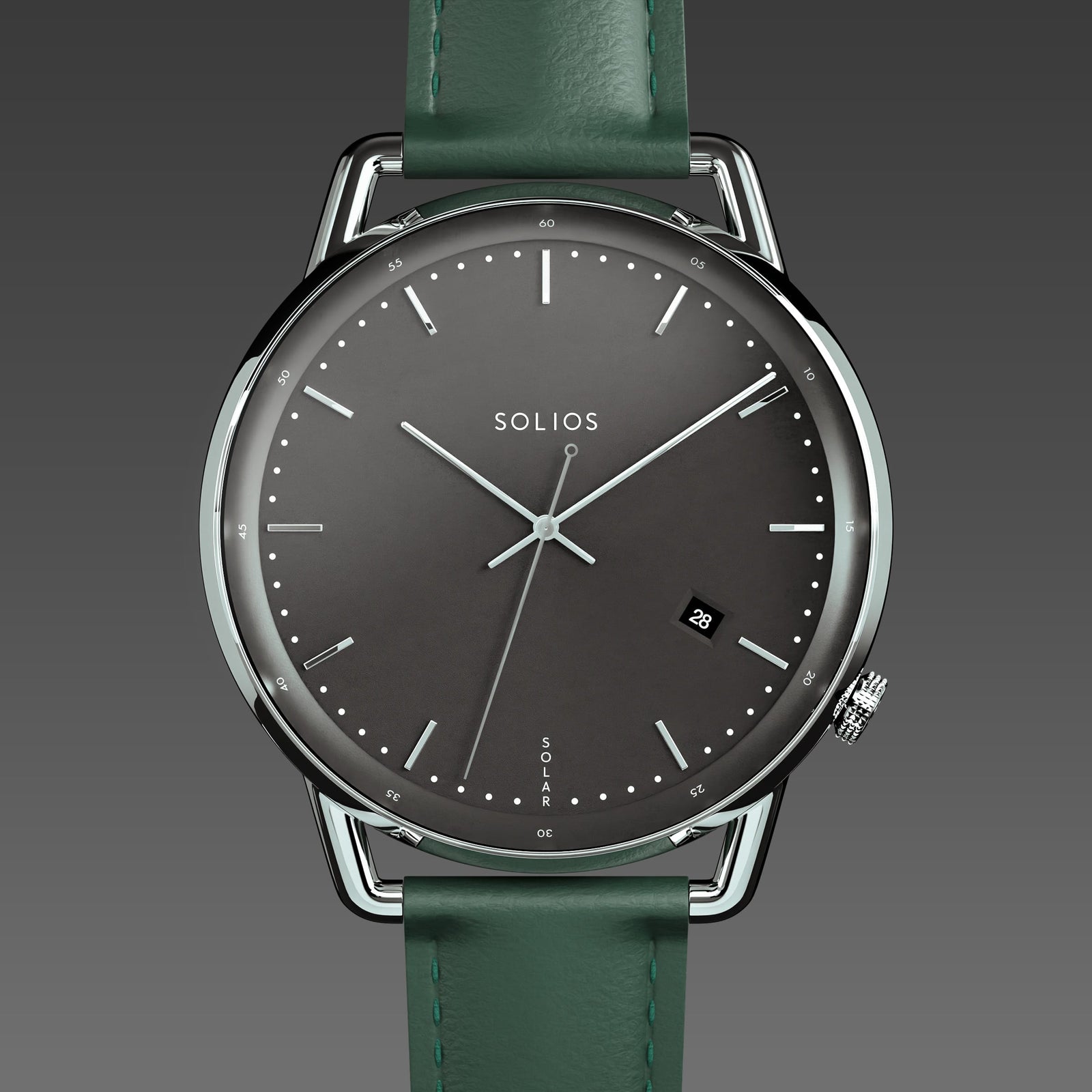 The Solar Curve | Black Dial - Silver Case