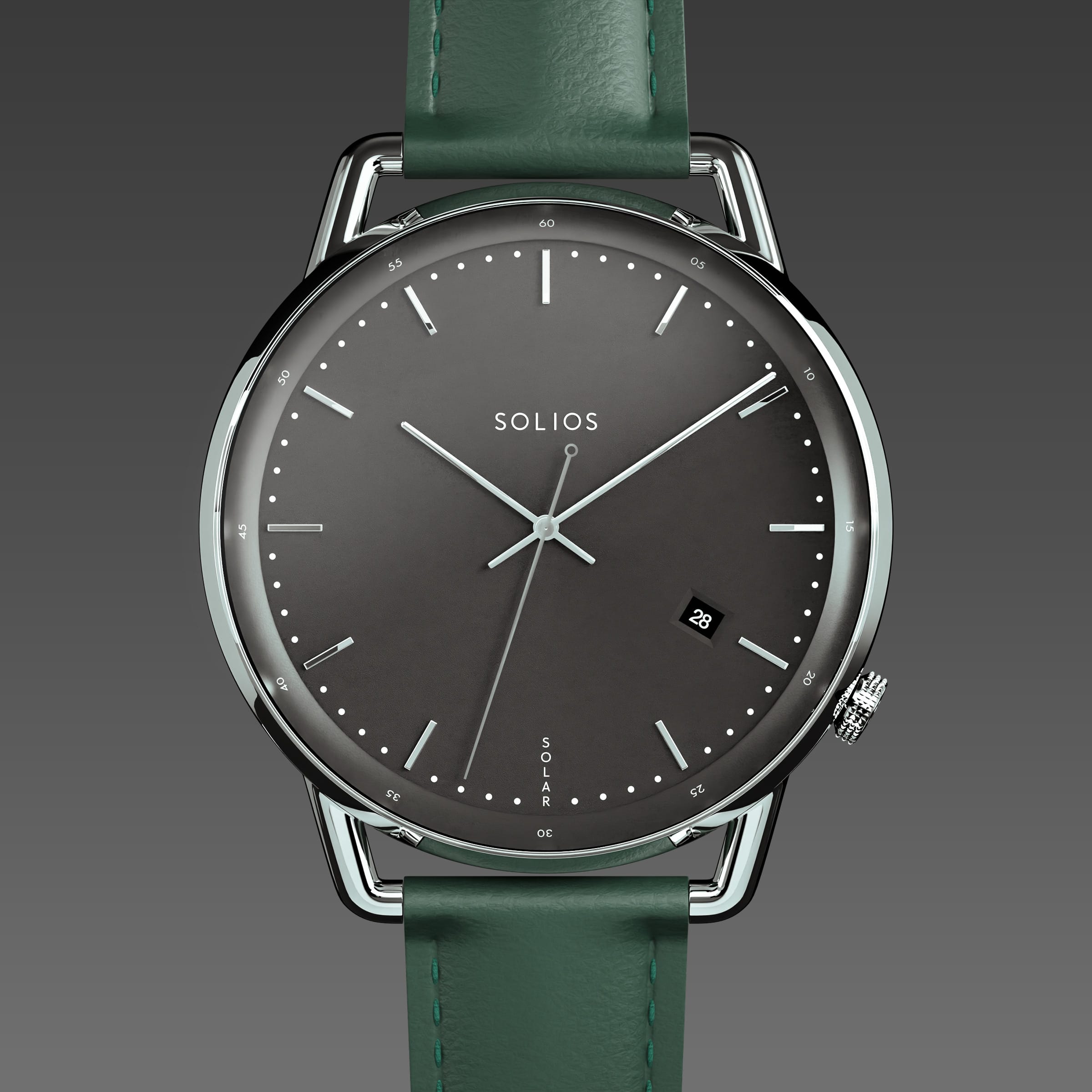 The Solar Curve | Black Dial - Silver Case