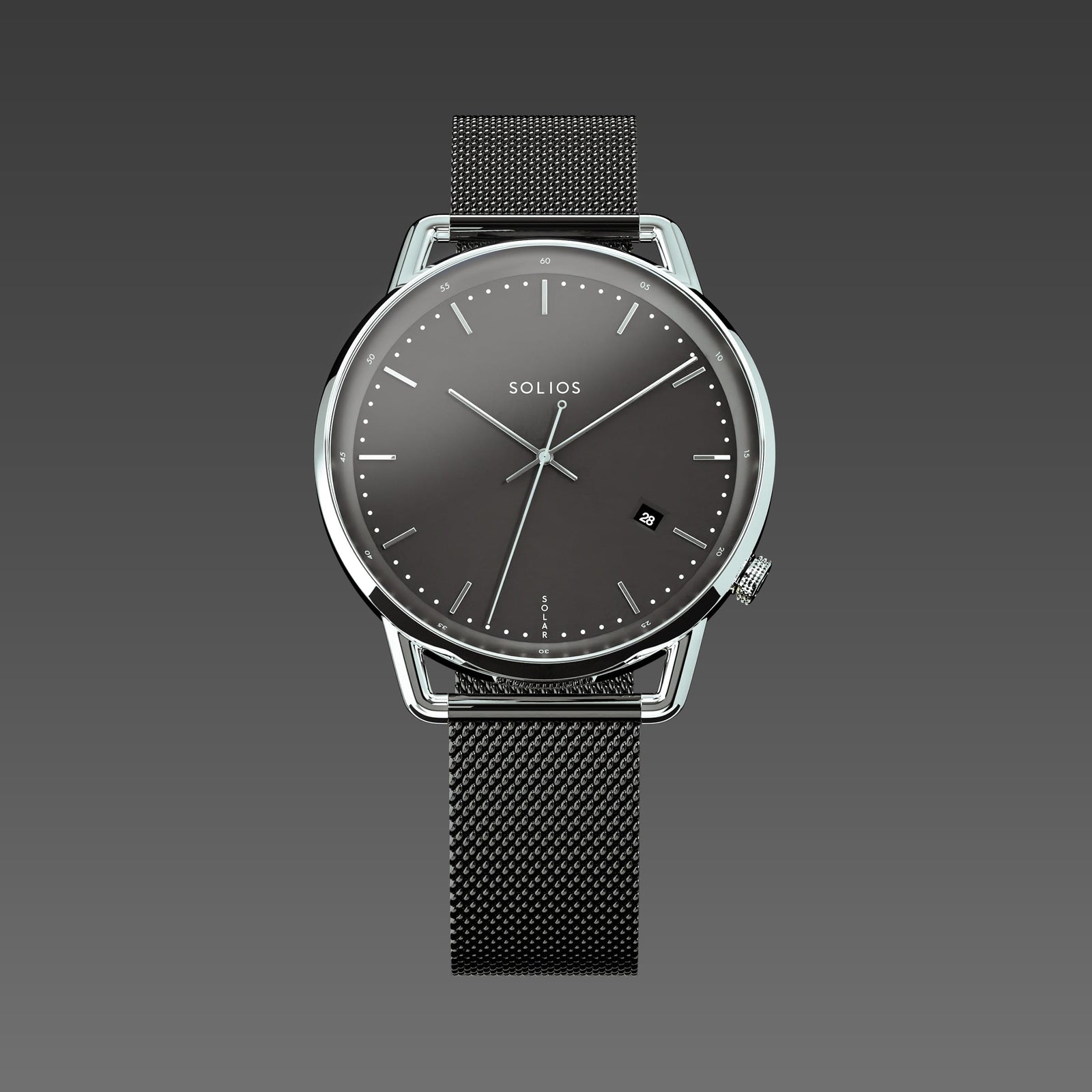 The Solar Curve | Black Dial - Silver Case