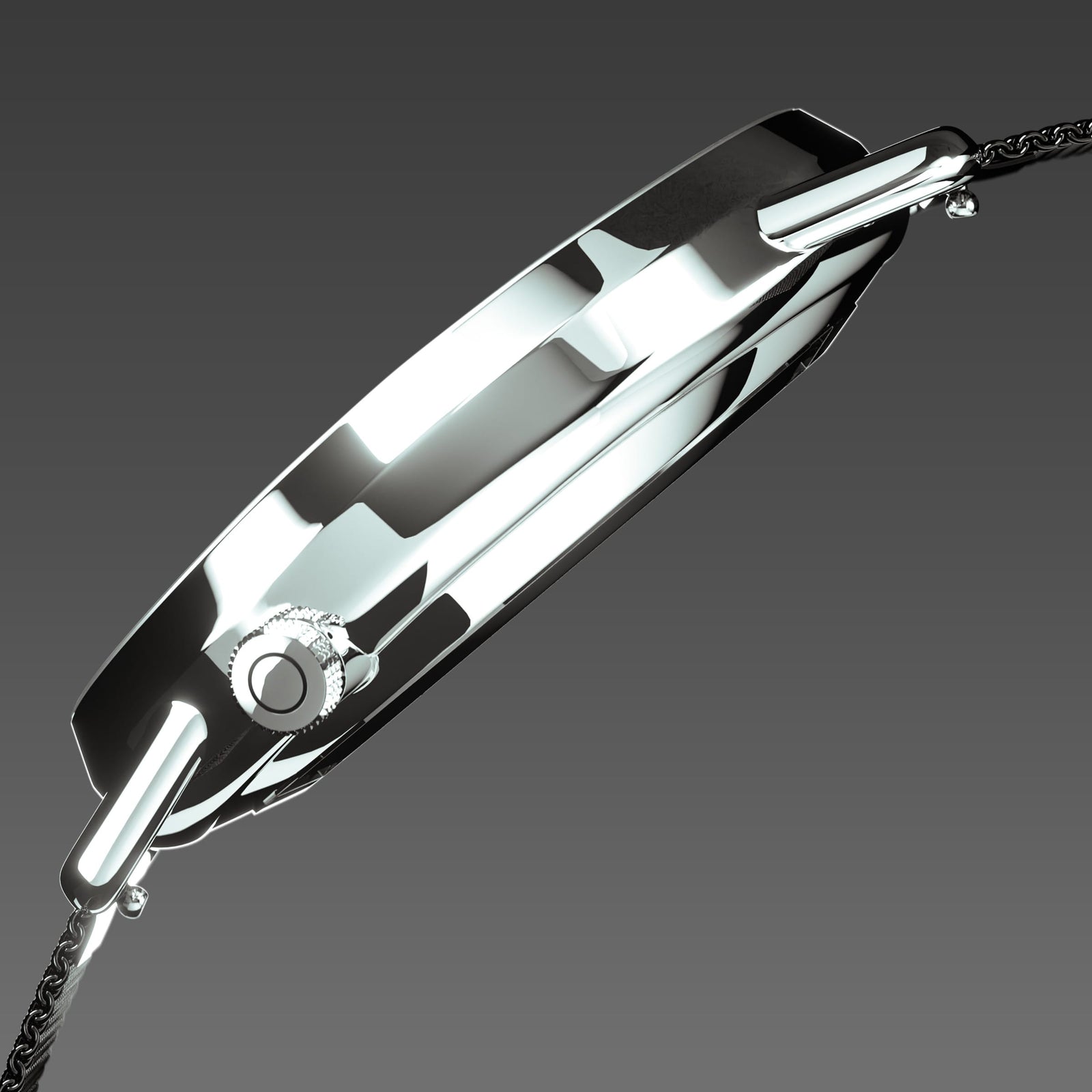 The Solar Curve | Black Dial - Silver Case