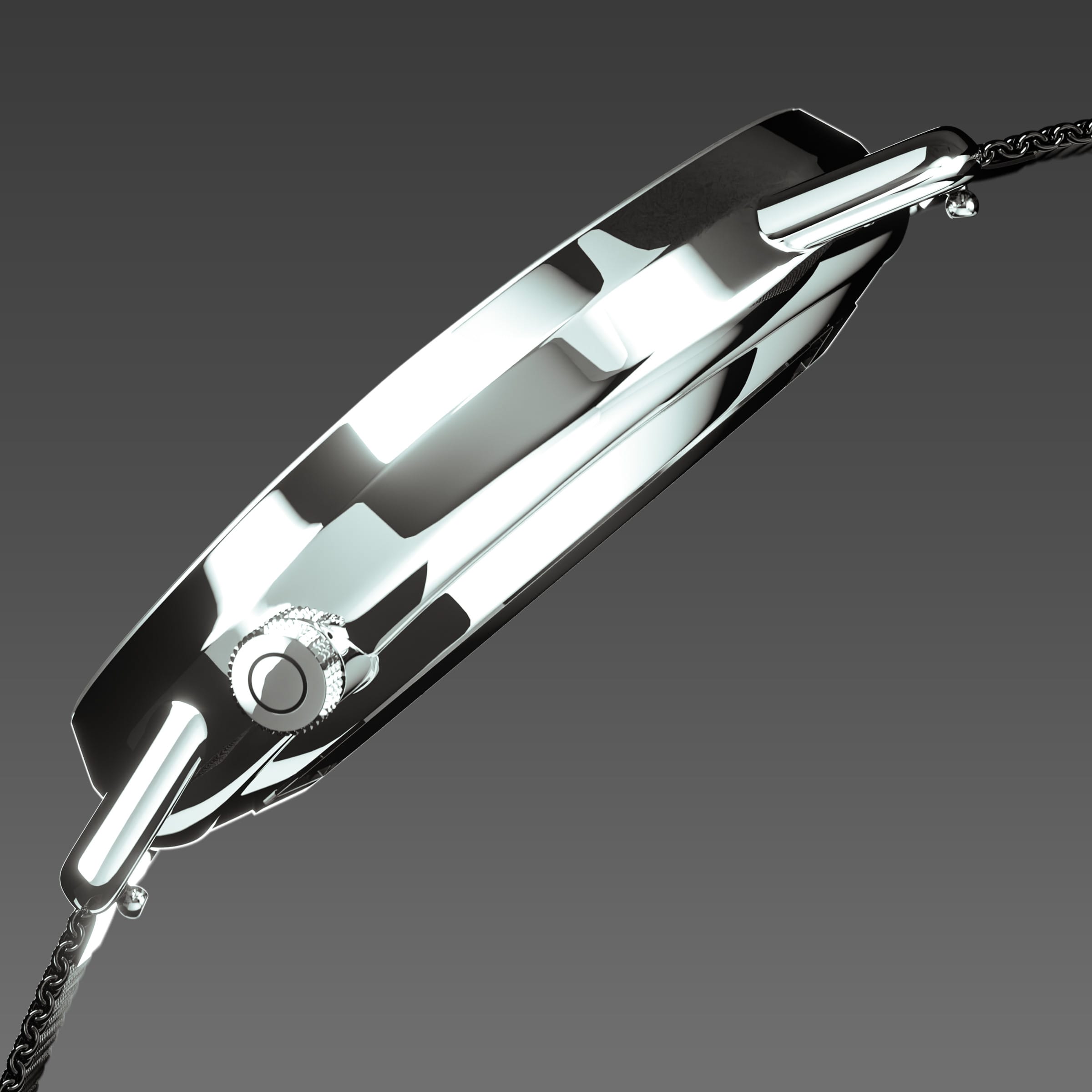 The Solar Curve | Black Dial - Silver Case