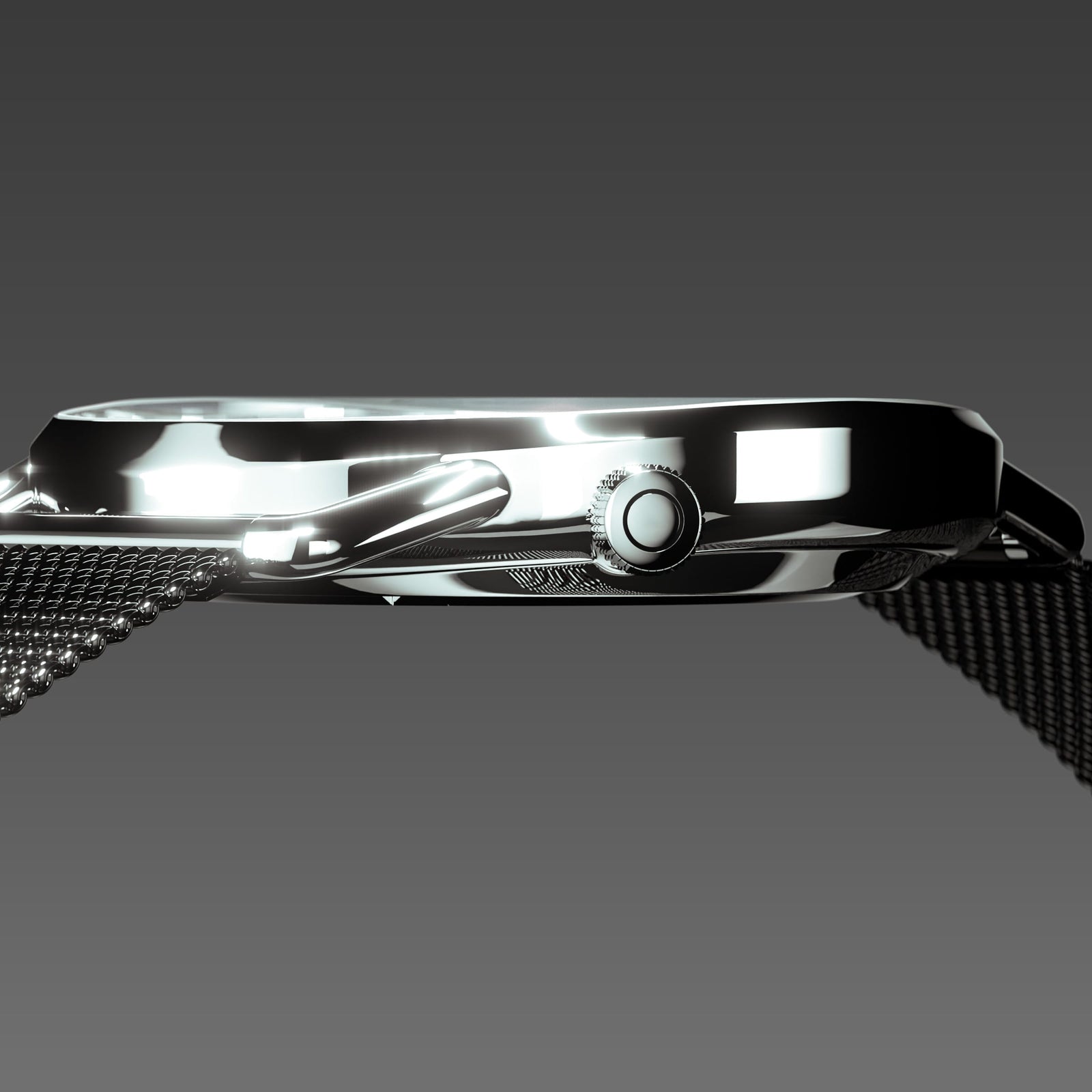 The Solar Curve | Black Dial - Silver Case