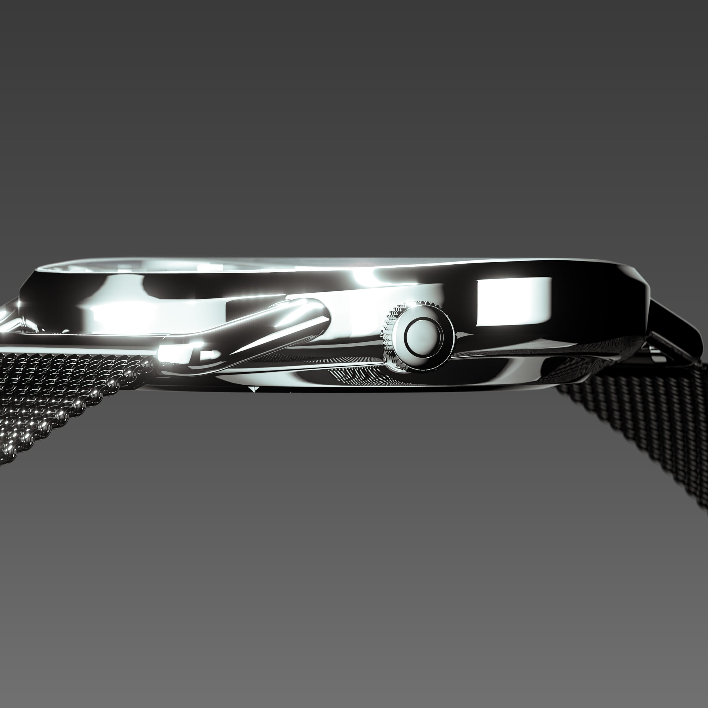 The Solar Curve | Black Dial - Silver Case