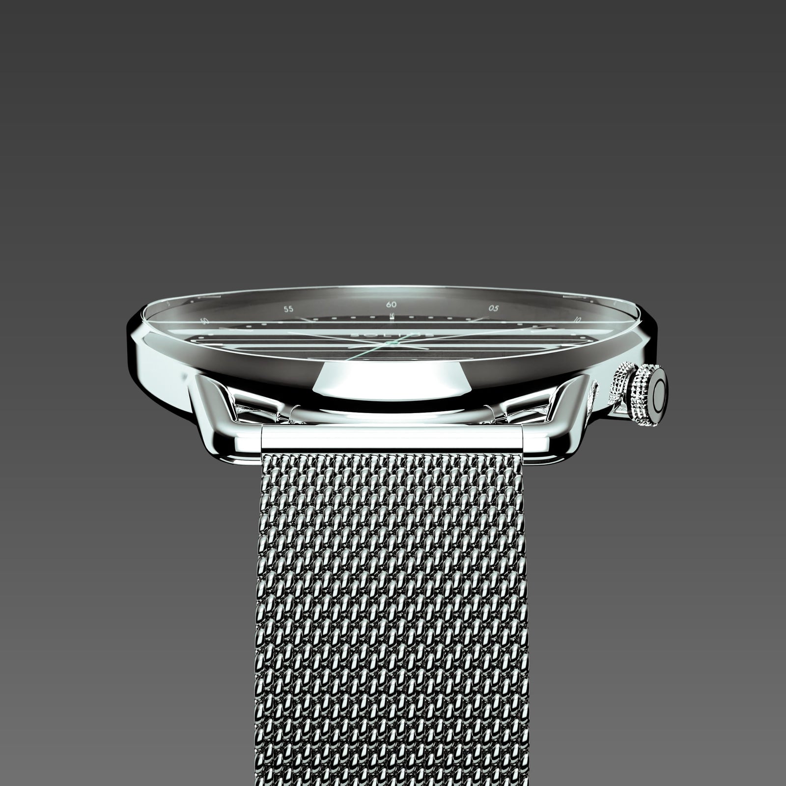 The Solar Curve | Black Dial - Silver Case