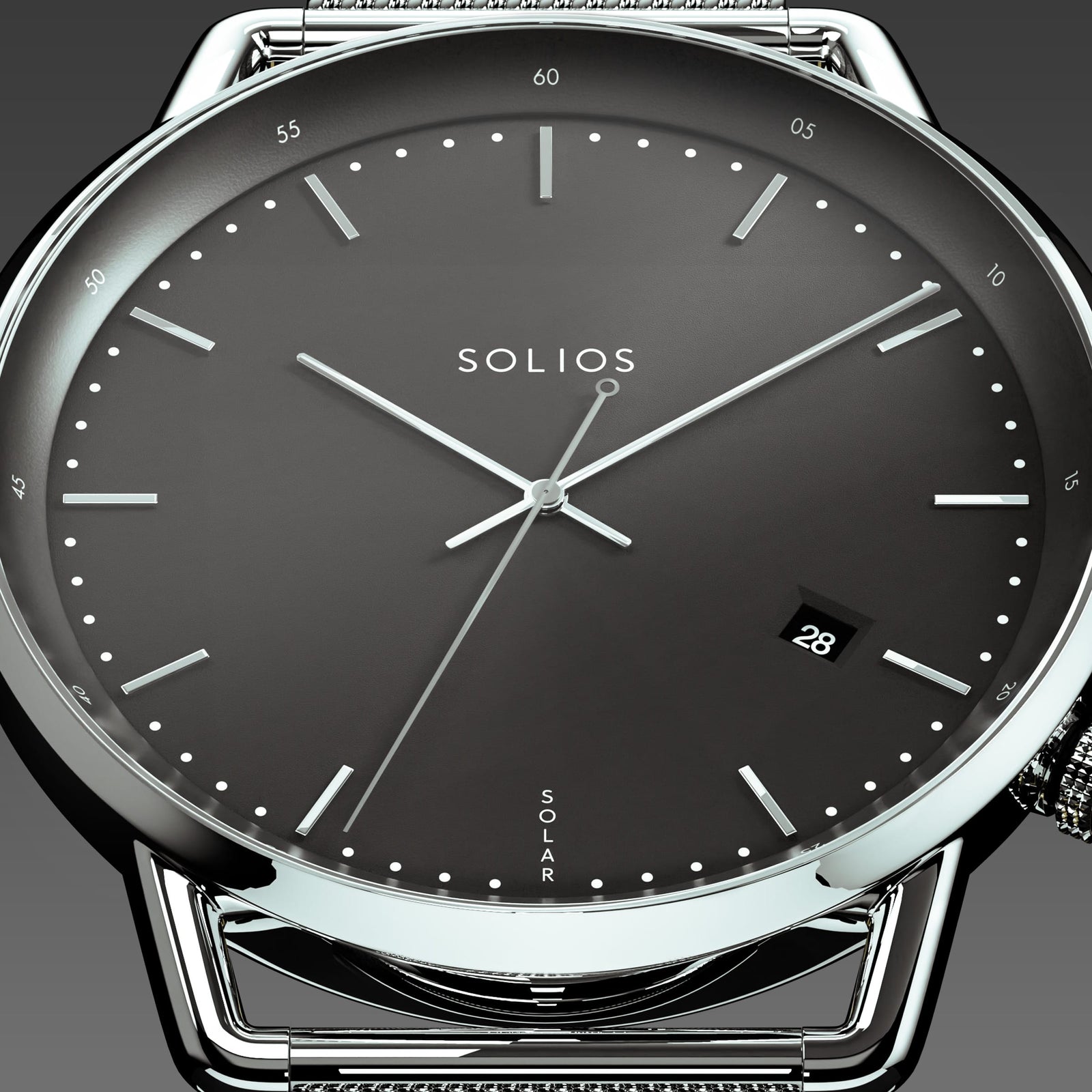 The Solar Curve | Black Dial - Silver Case